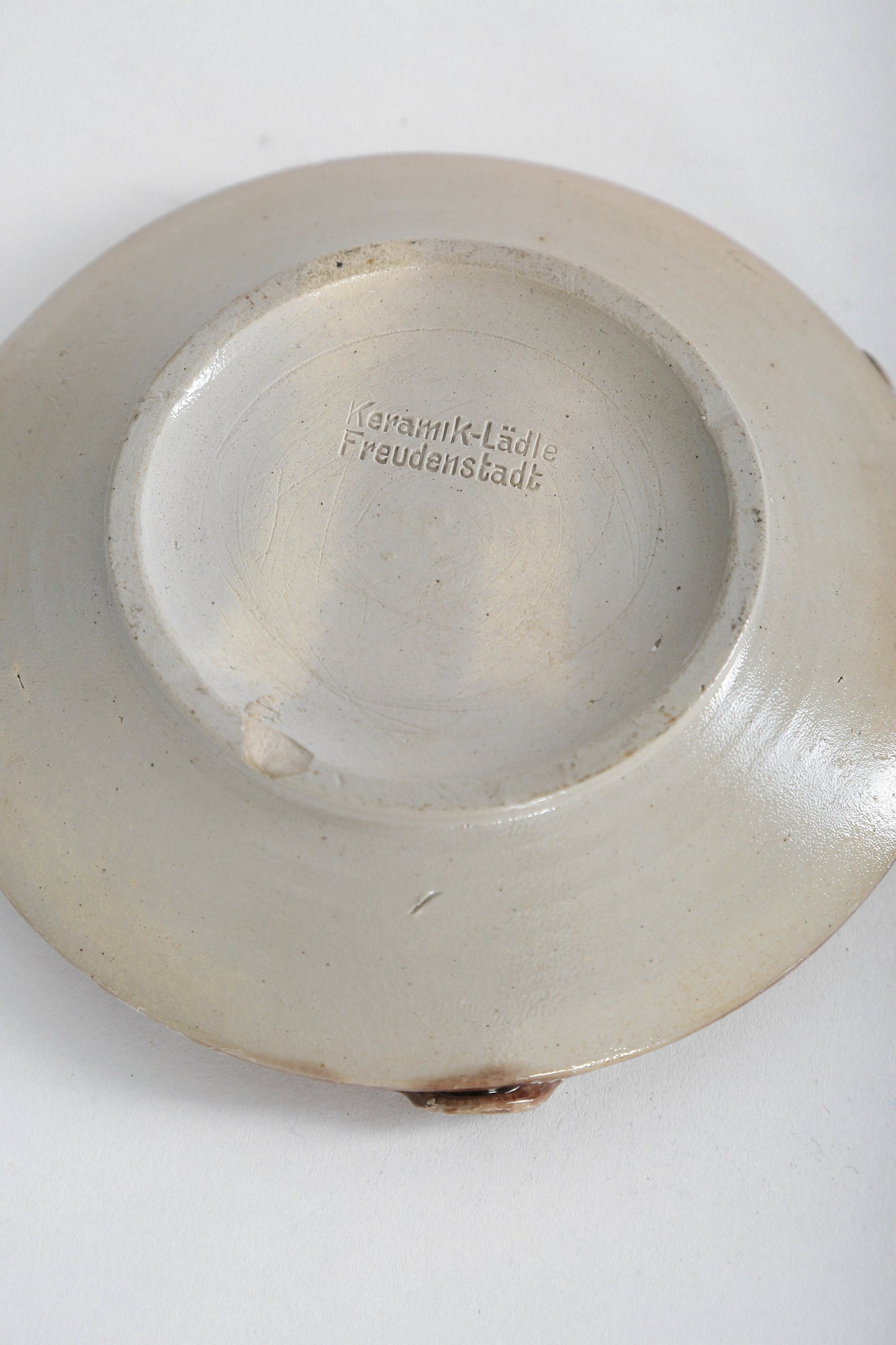 Vintage Mid century Modern Greman stonewear ceramic flower ashtray