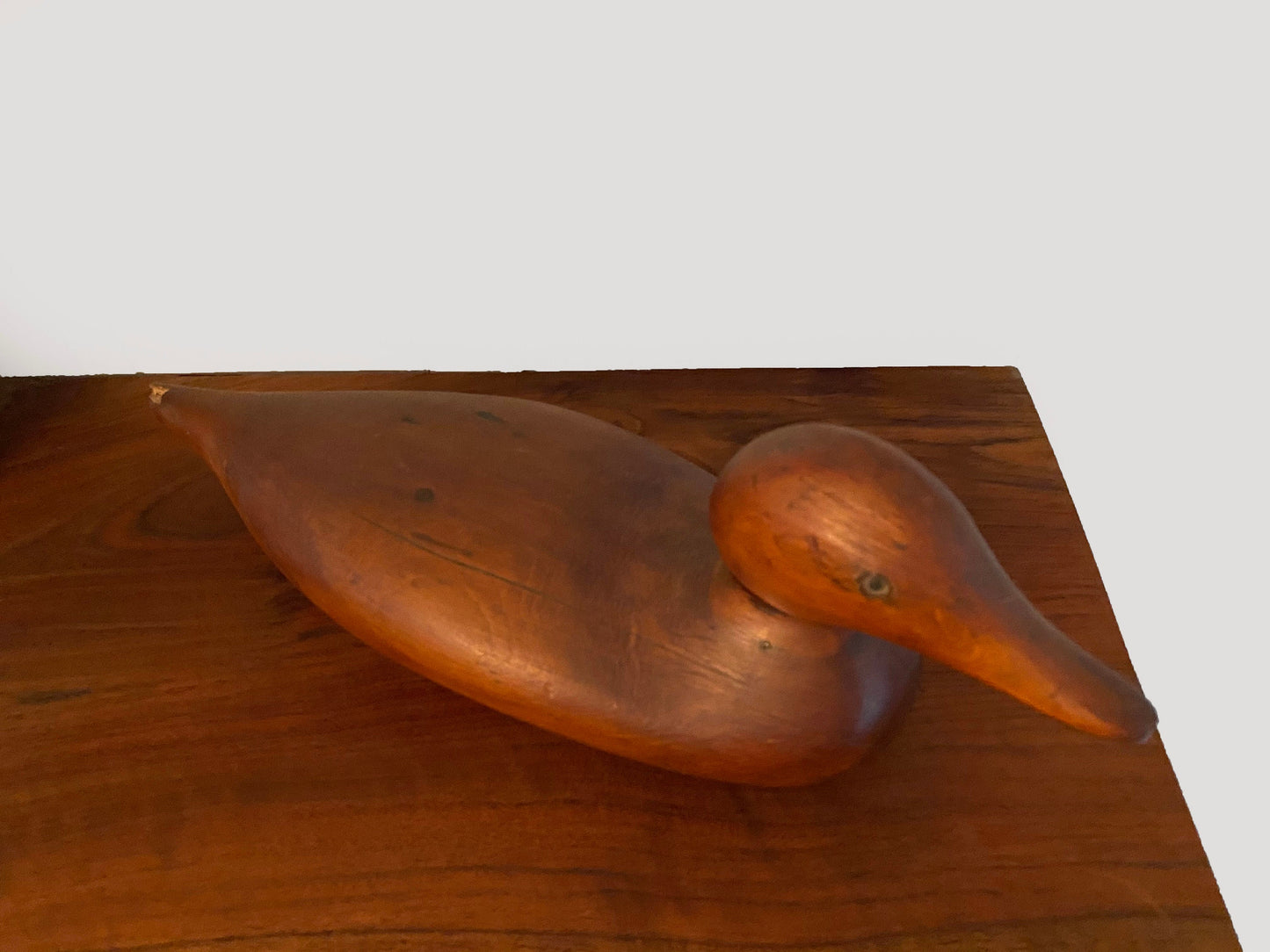 Antique vintage 1900s solid wood duck decoy Mallard