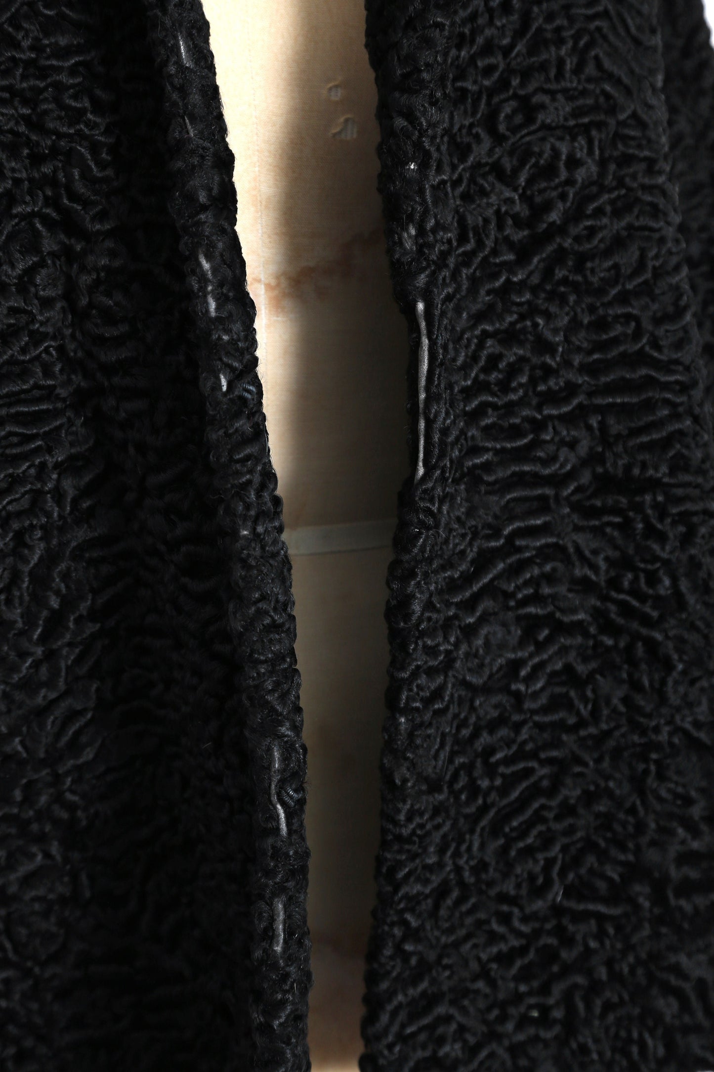 40s Persian lamb fur coat | Vintage 1940s black Persian curly Lamb coat