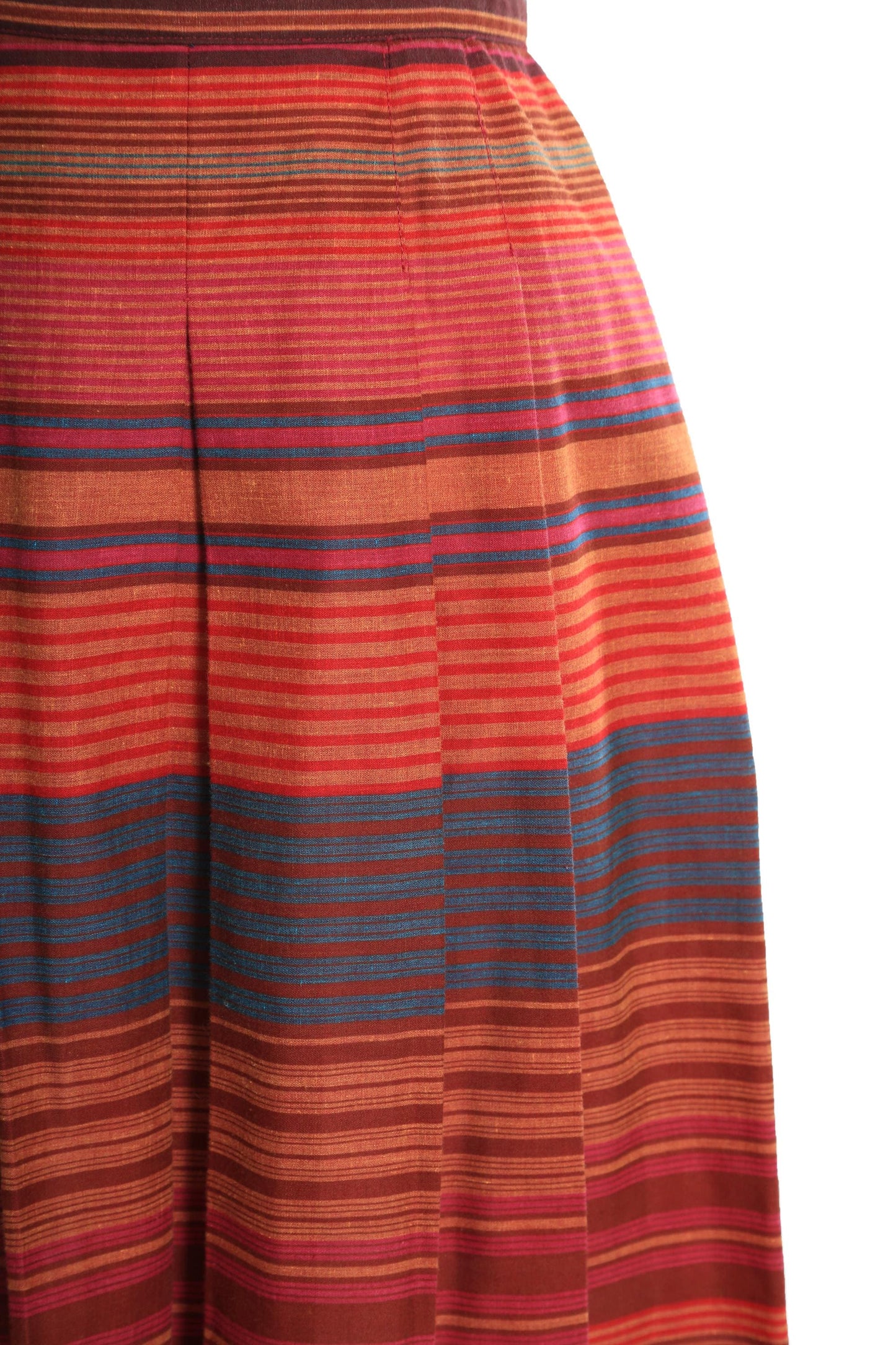Vintage 70s 80s striped cotton blend skirt