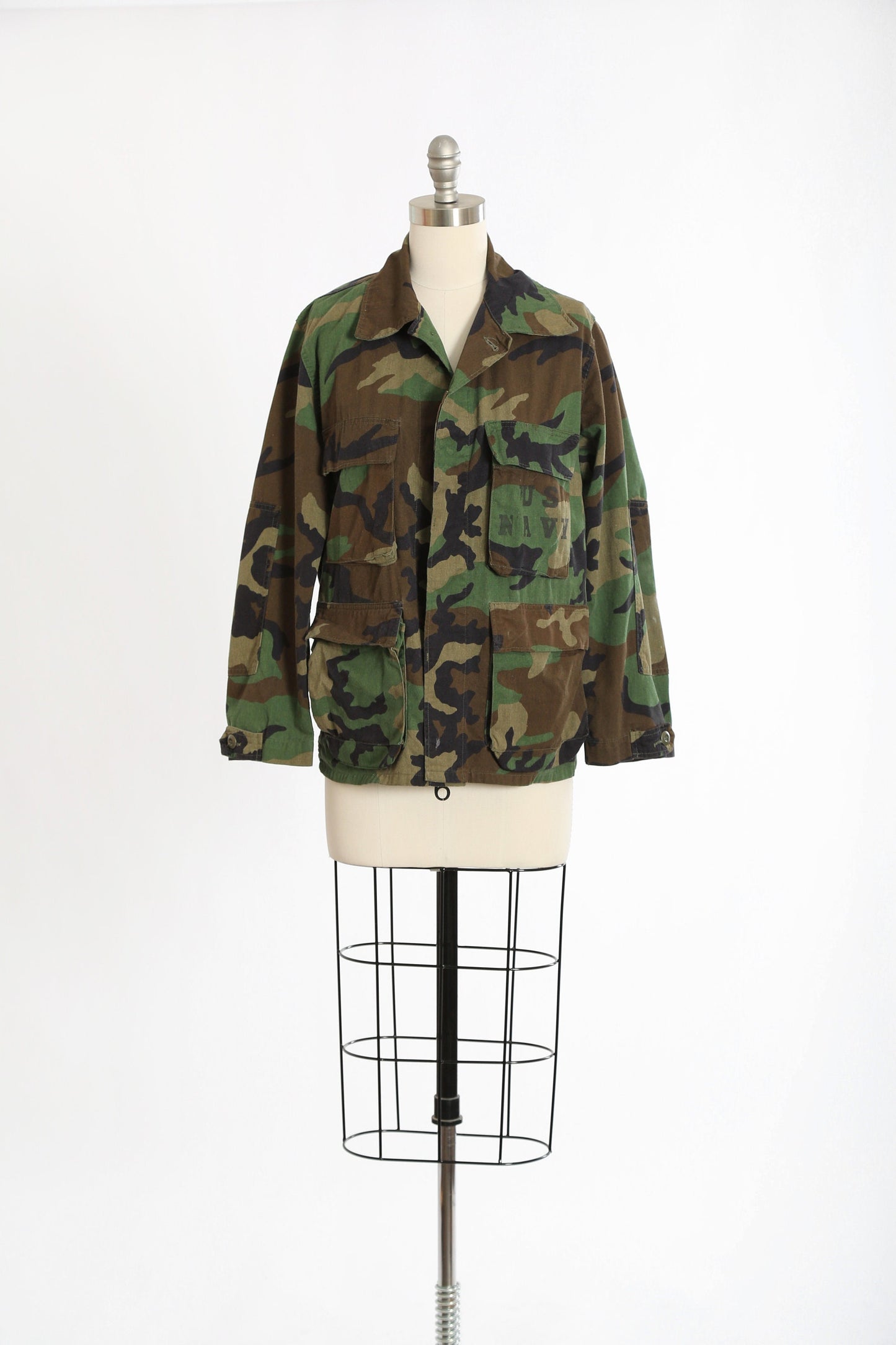 Military issue camo jacket | US NAVY stenciled Camouflage jacket