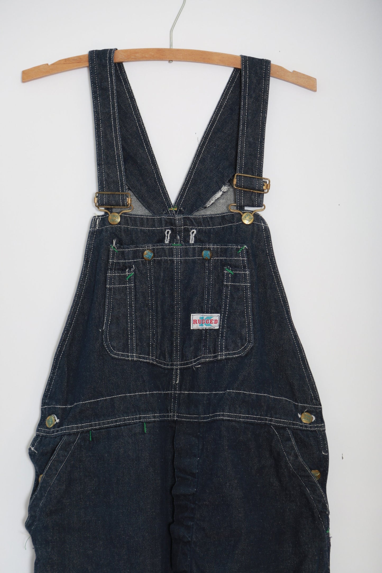 Vintage 70s Rugged K Kmart deadstock bib overalls 36x32