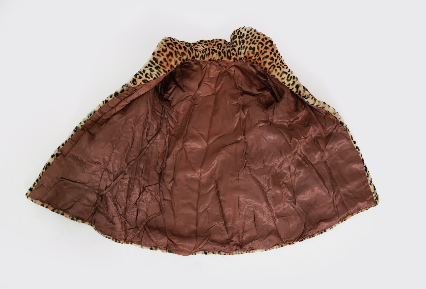 50s leopard print fur coat | Vintage 1950s sheepskin shearling fur Leopard print stroller