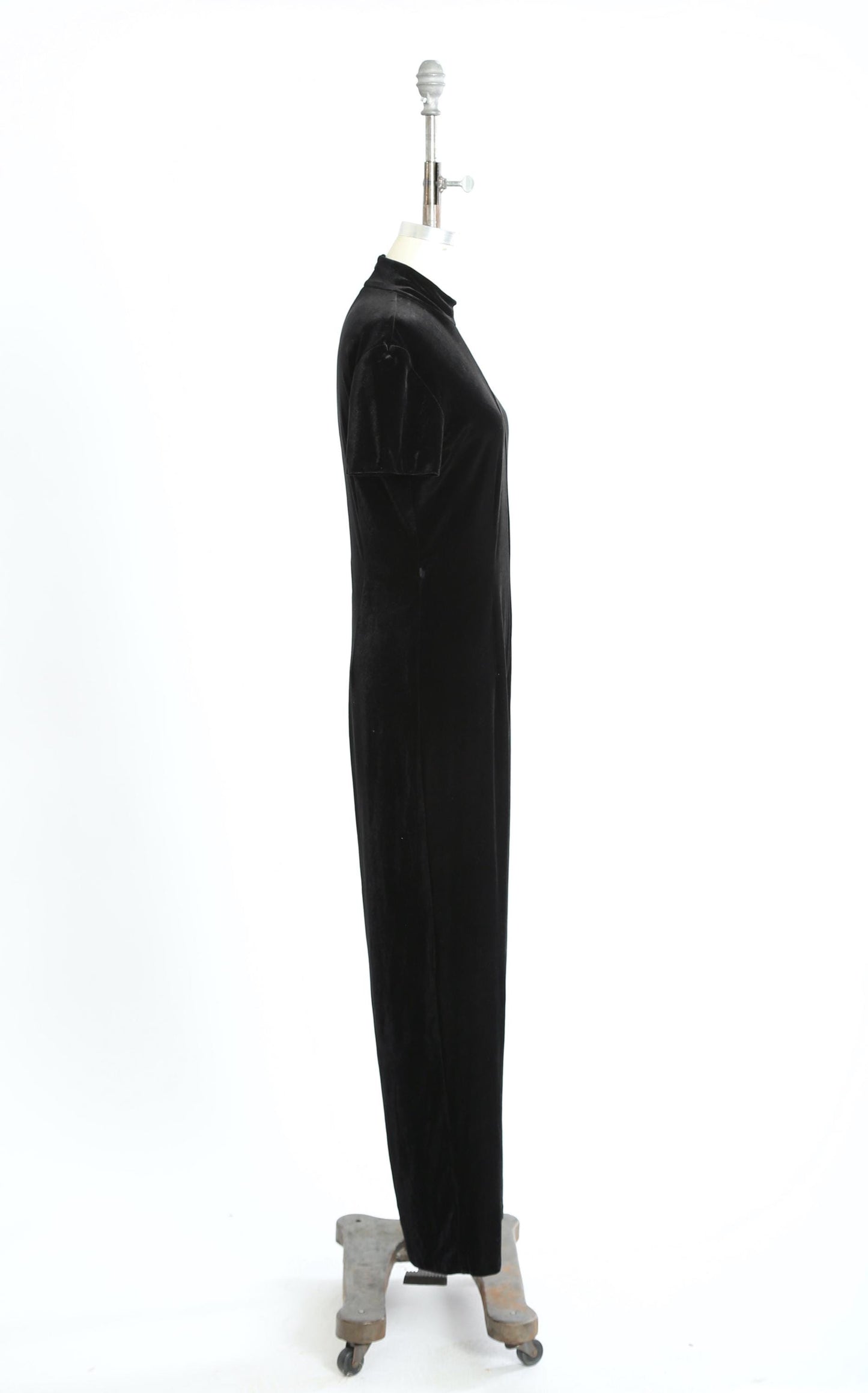 Y2K black velvet jumpsuit