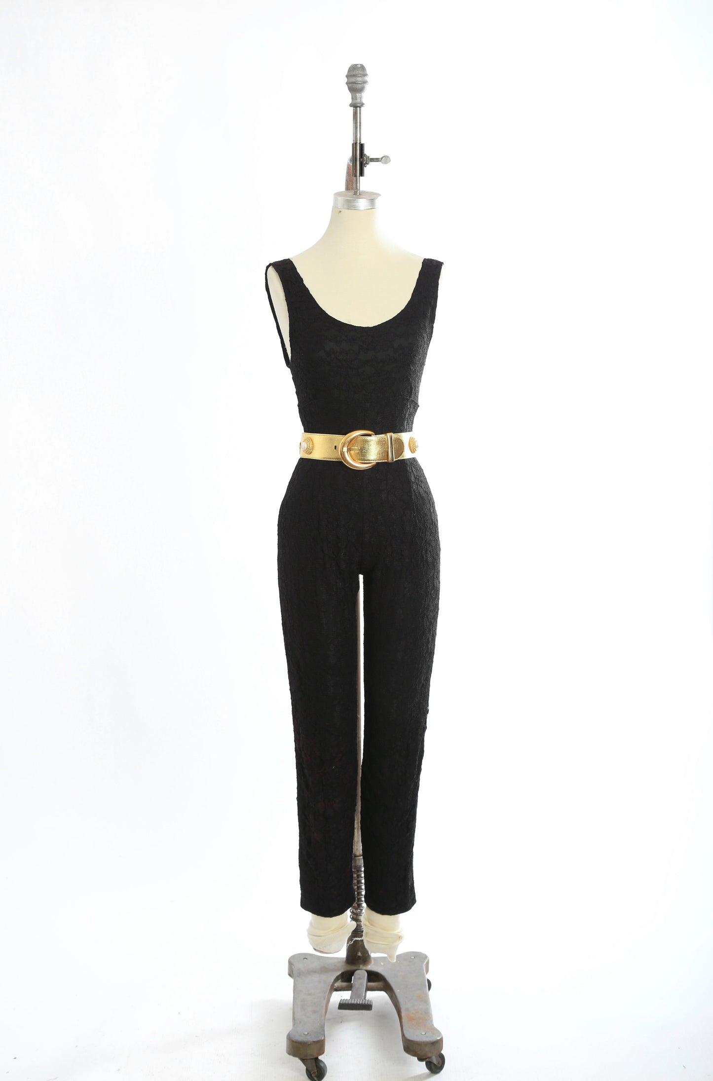 80s Black lace Jumpsuit