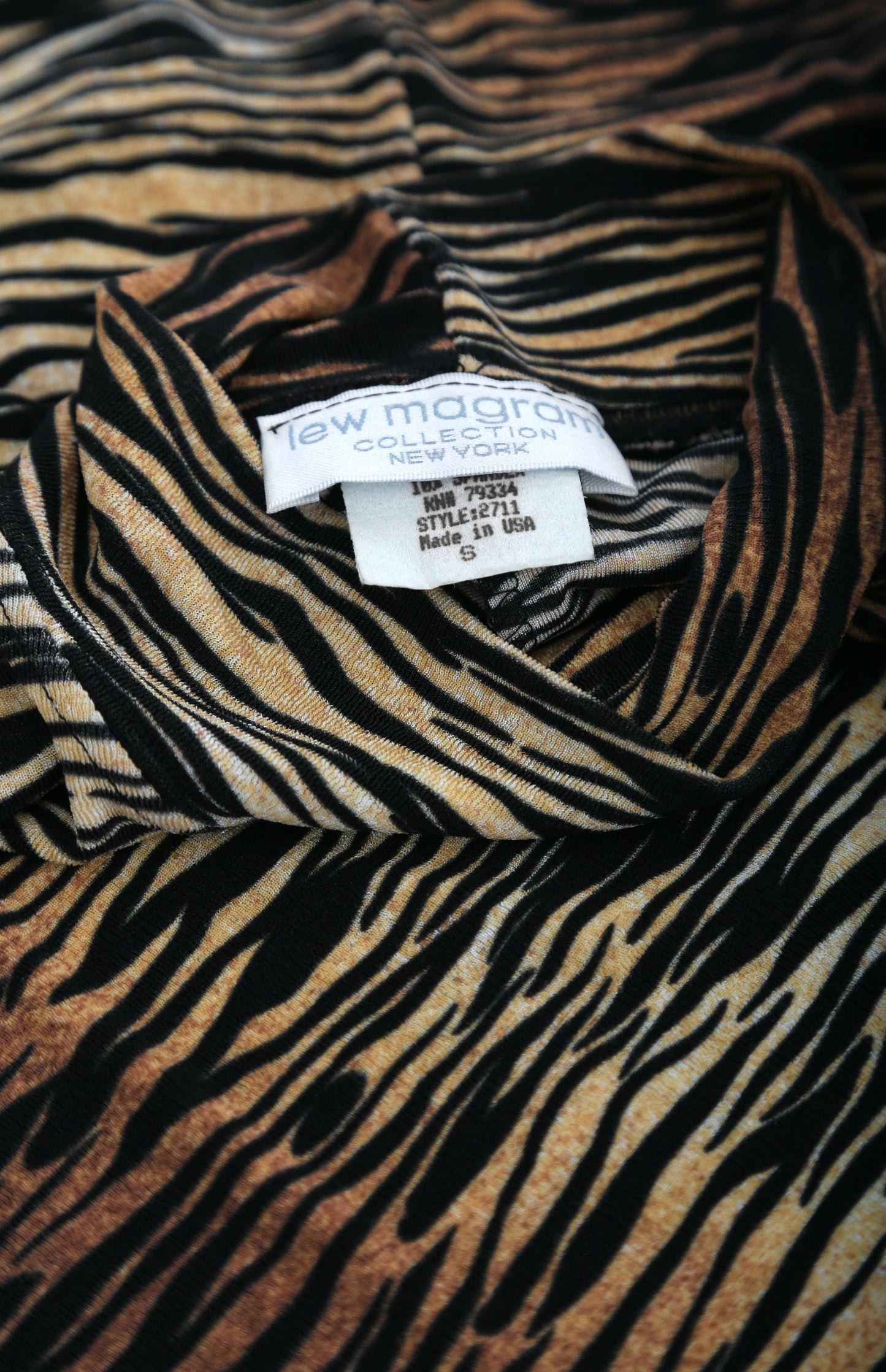 90s Tiger striped bodycon maxi Dress