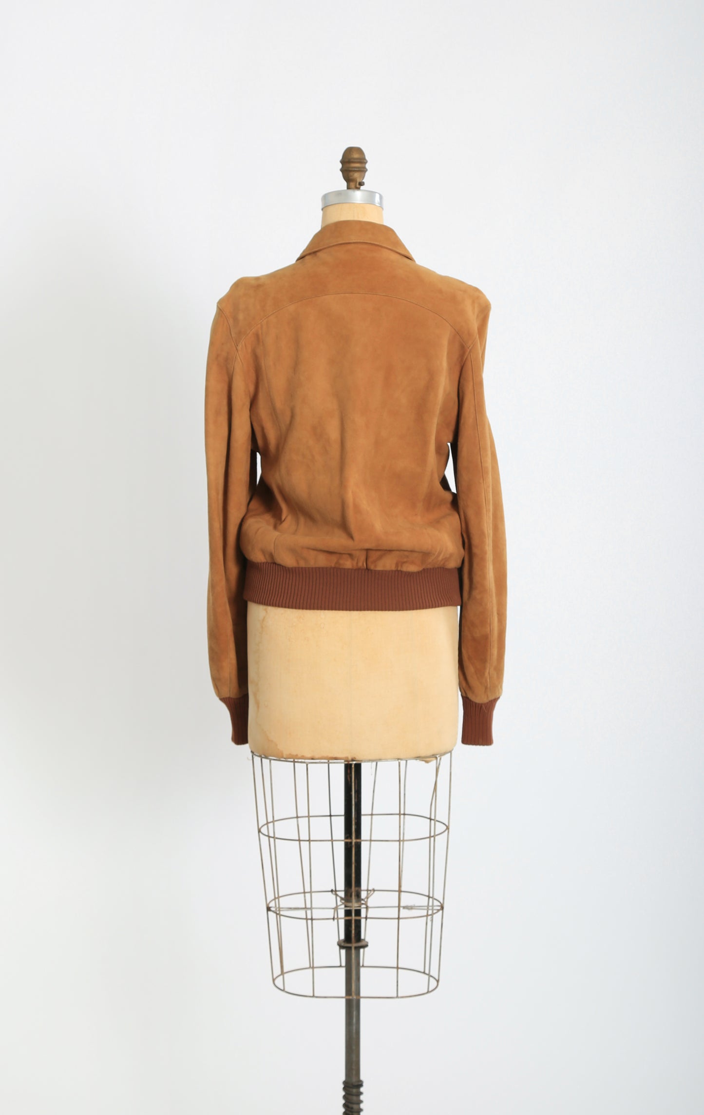 70s Brown suede leather jacket