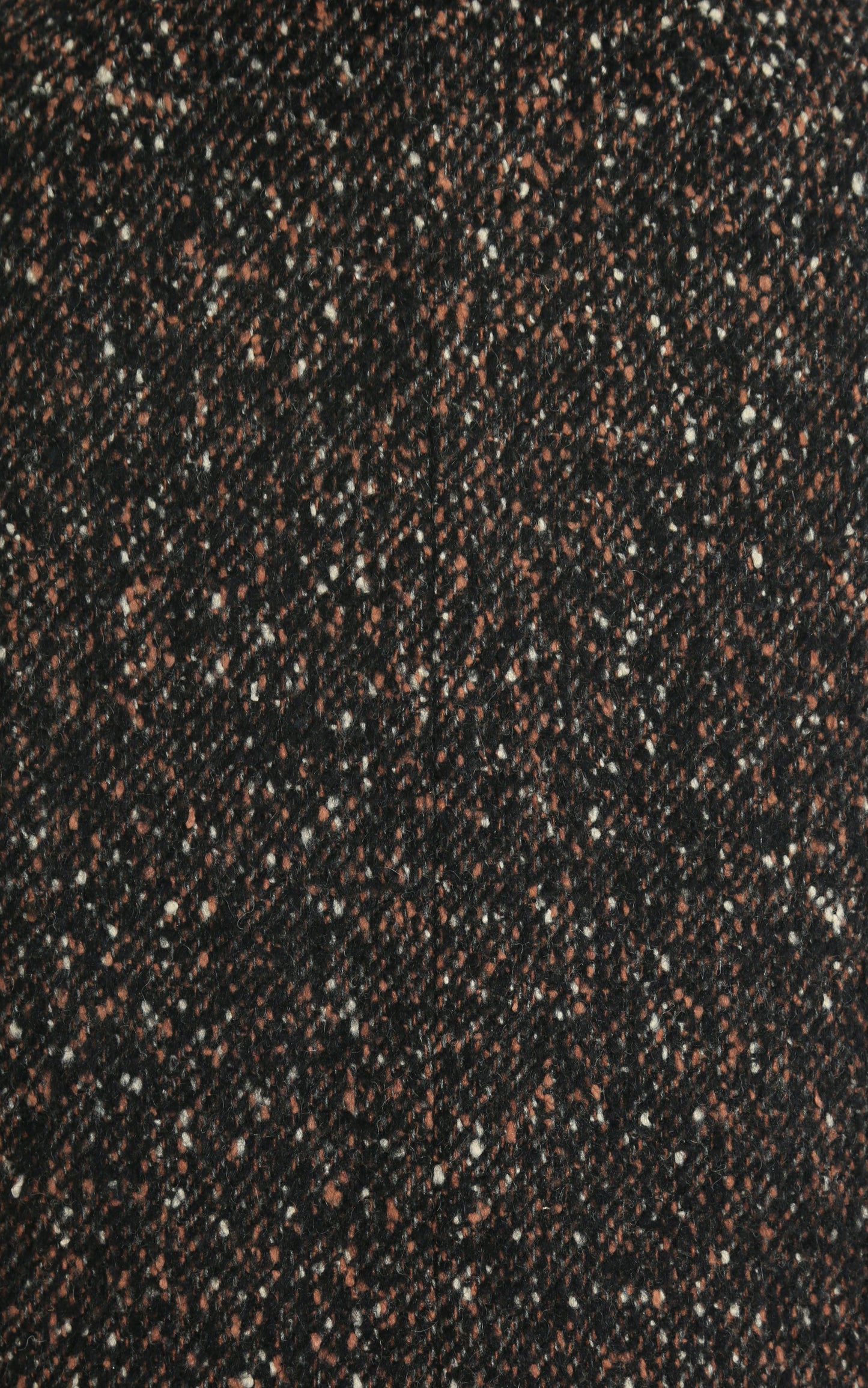 50s 60s calico Bouclé wool brown Mink fur collar coat