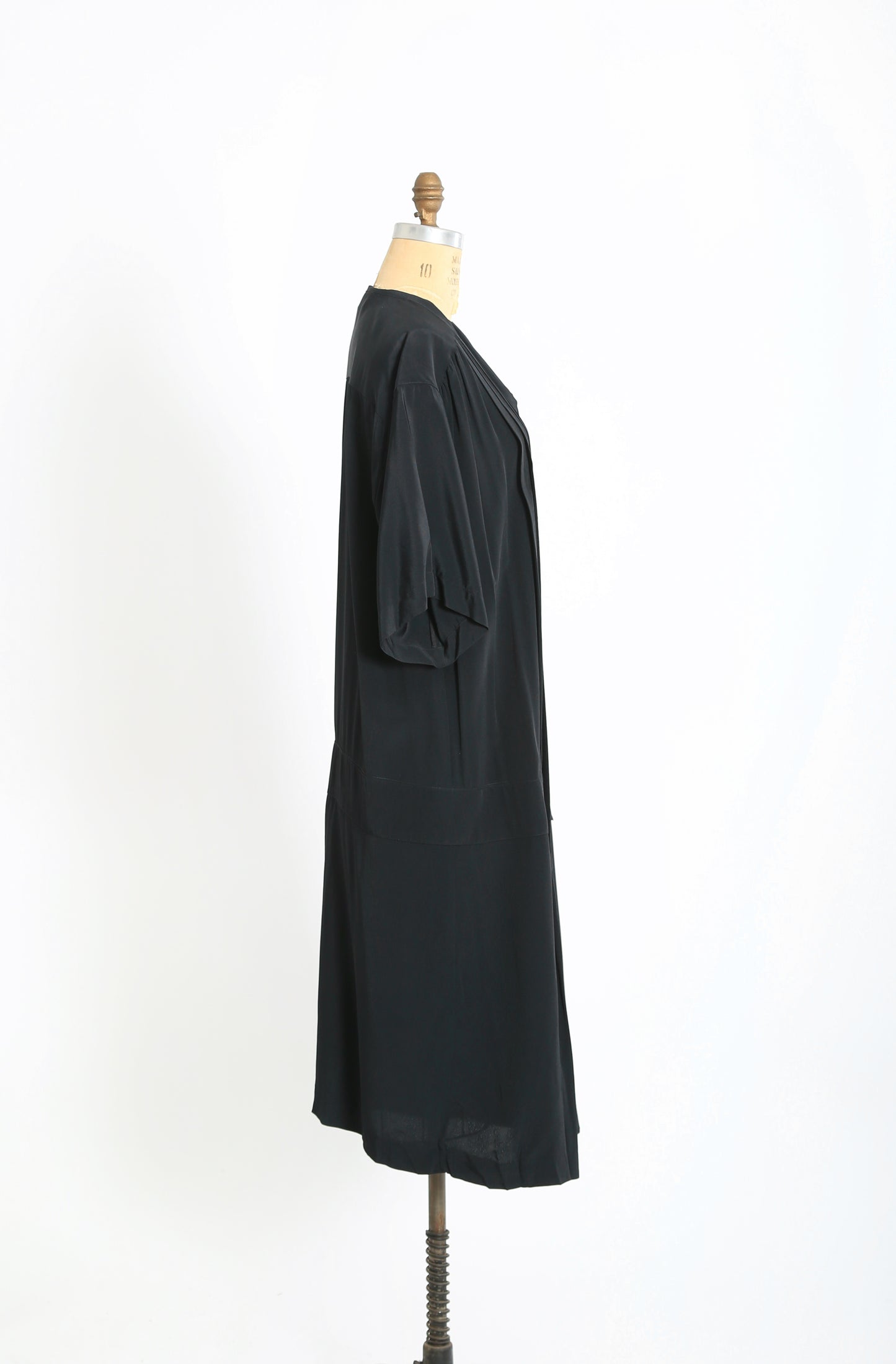 ALBERT NIPON Dimensions Black drop waist dress L XL