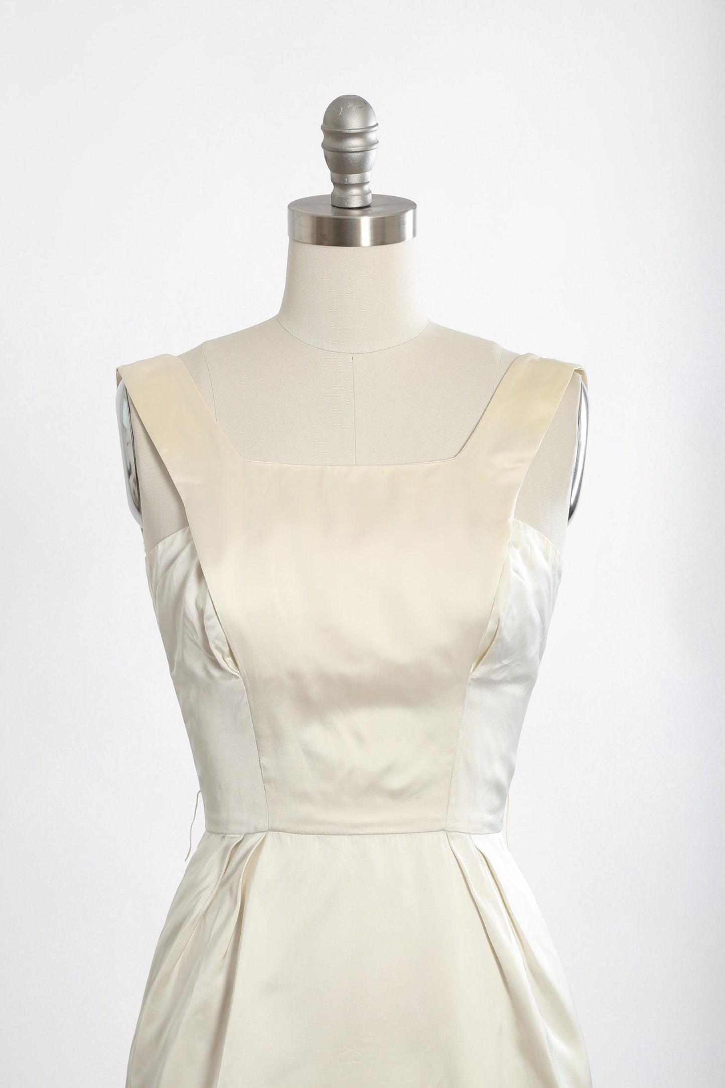 50s Lilli Ann dress | Vintage 1950s ivory Lilli Ann silk satin wiggle dress