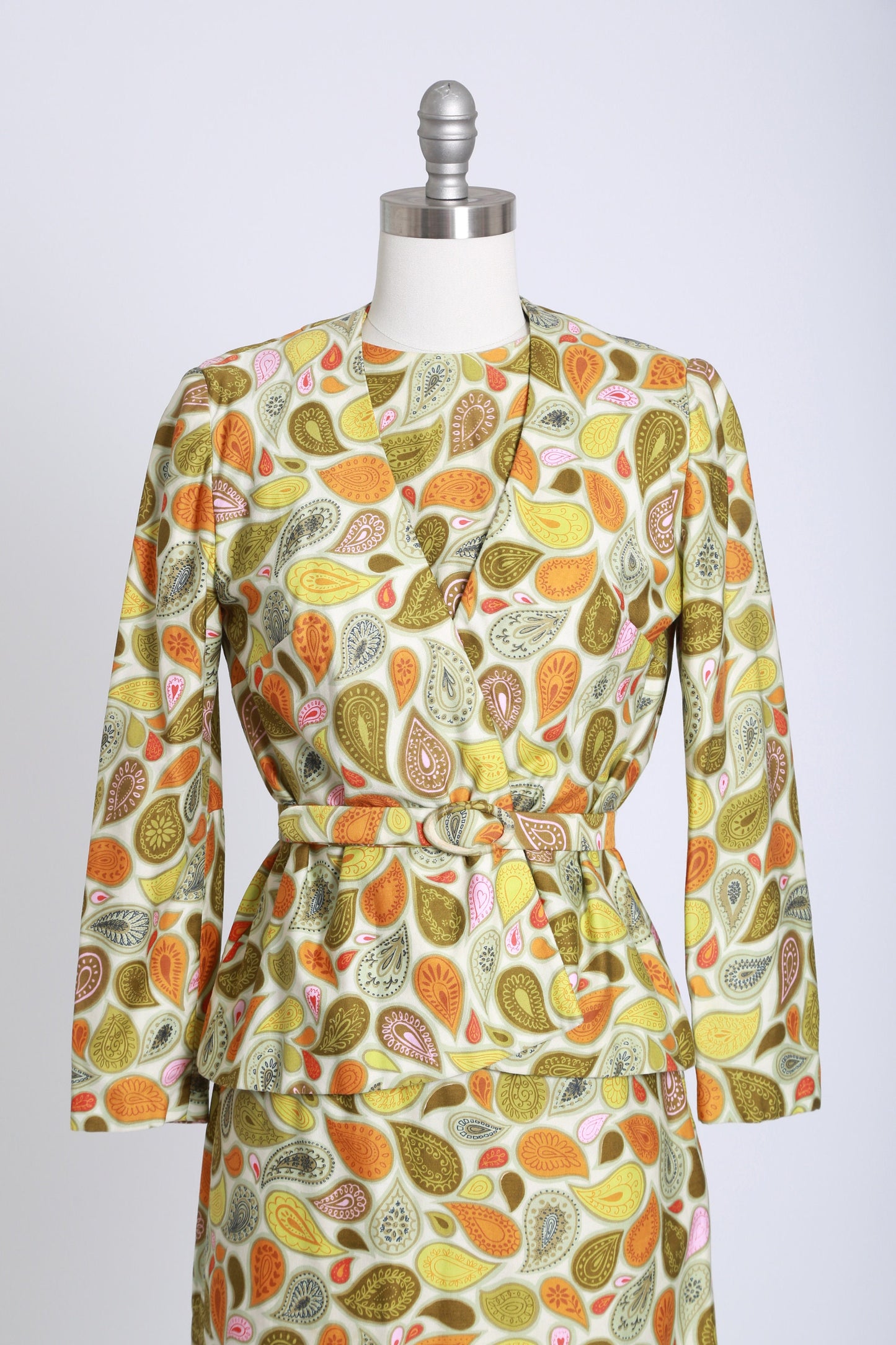 Vintage 1960s floral paisley dress + jacket