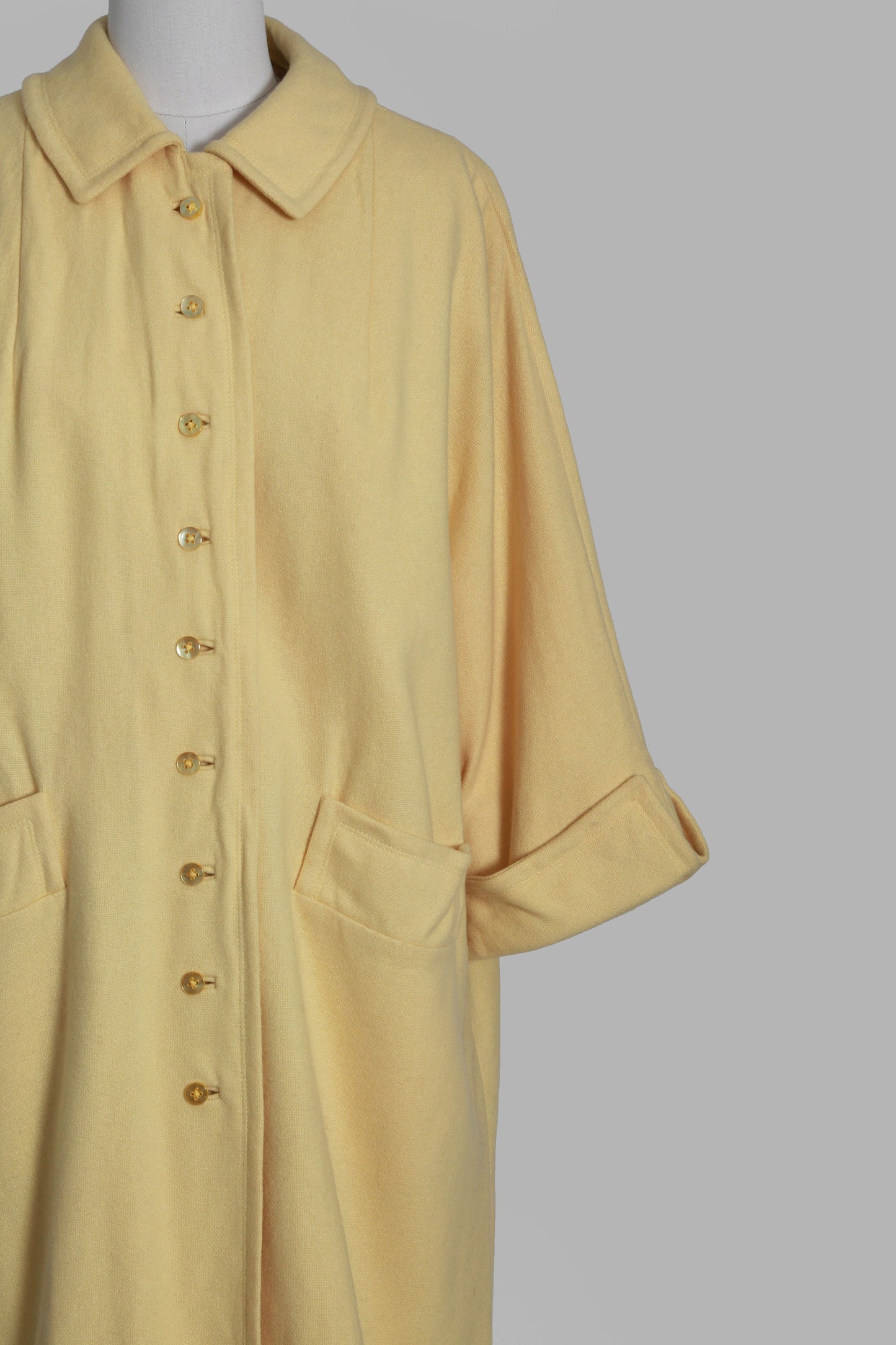 Vintage 60s yellow wool coat