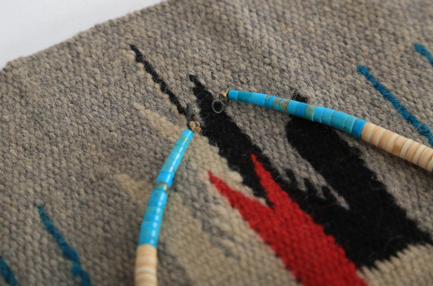 Vintage Native American Turquoise shell Heishi beaded necklace | Santo Domingo Turquoise chocker