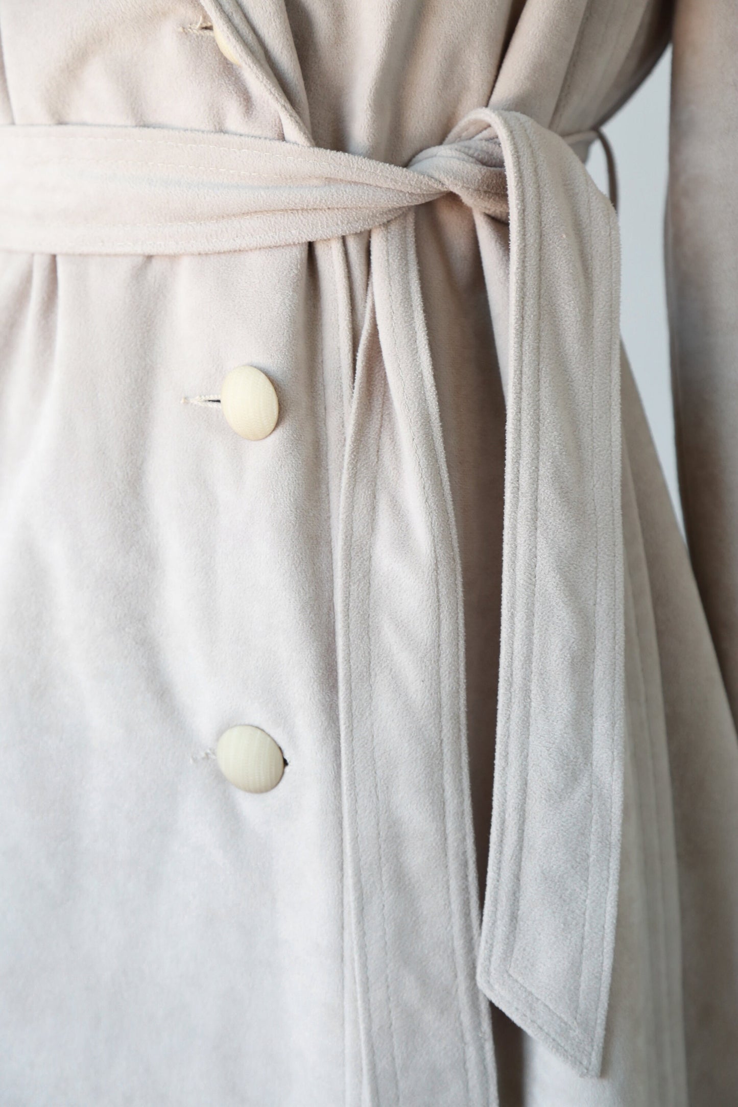 Skin Gear II coat | Vintage 70s Non leather suede trench coat