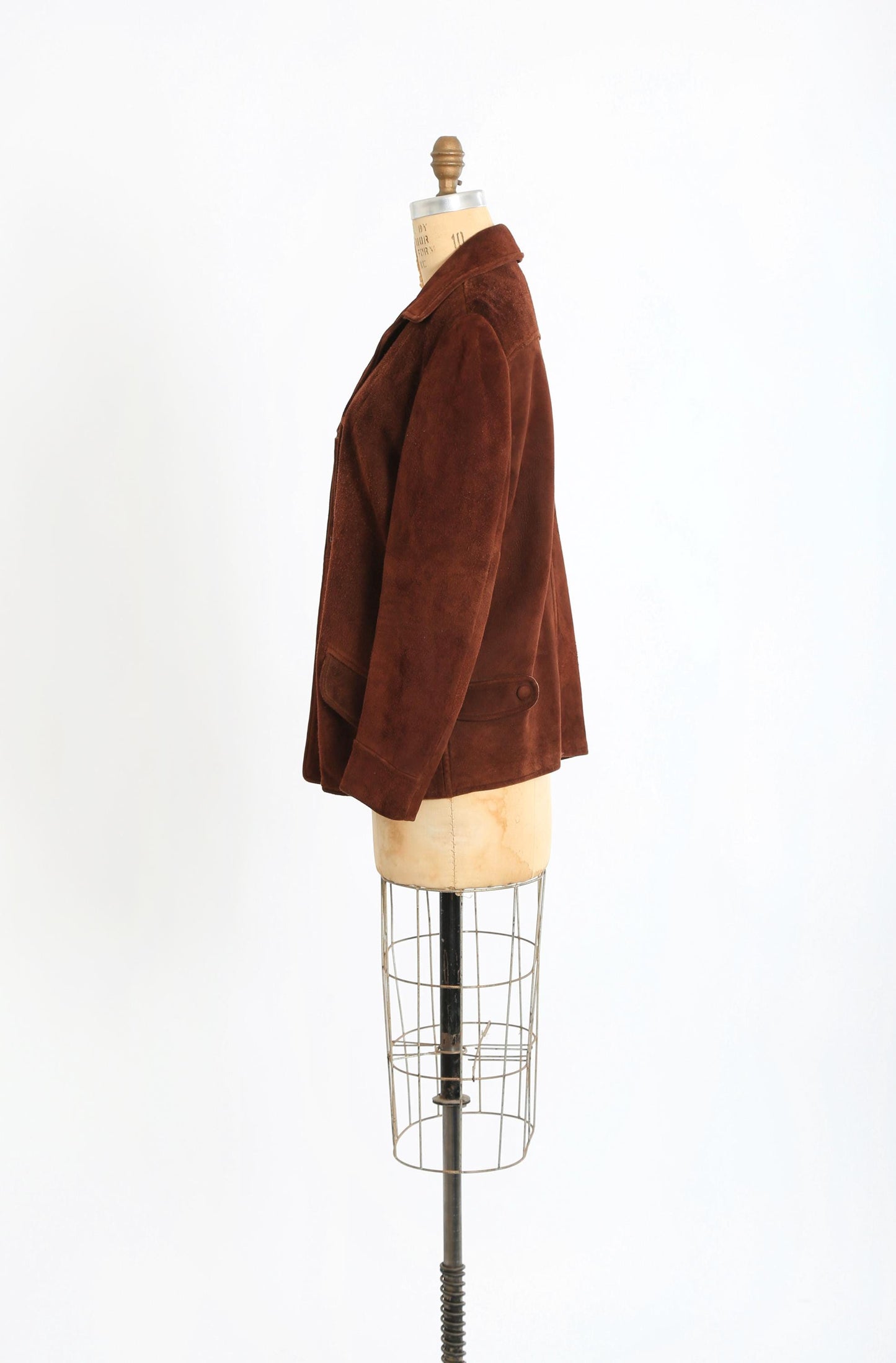50s Brown suede leather jacket