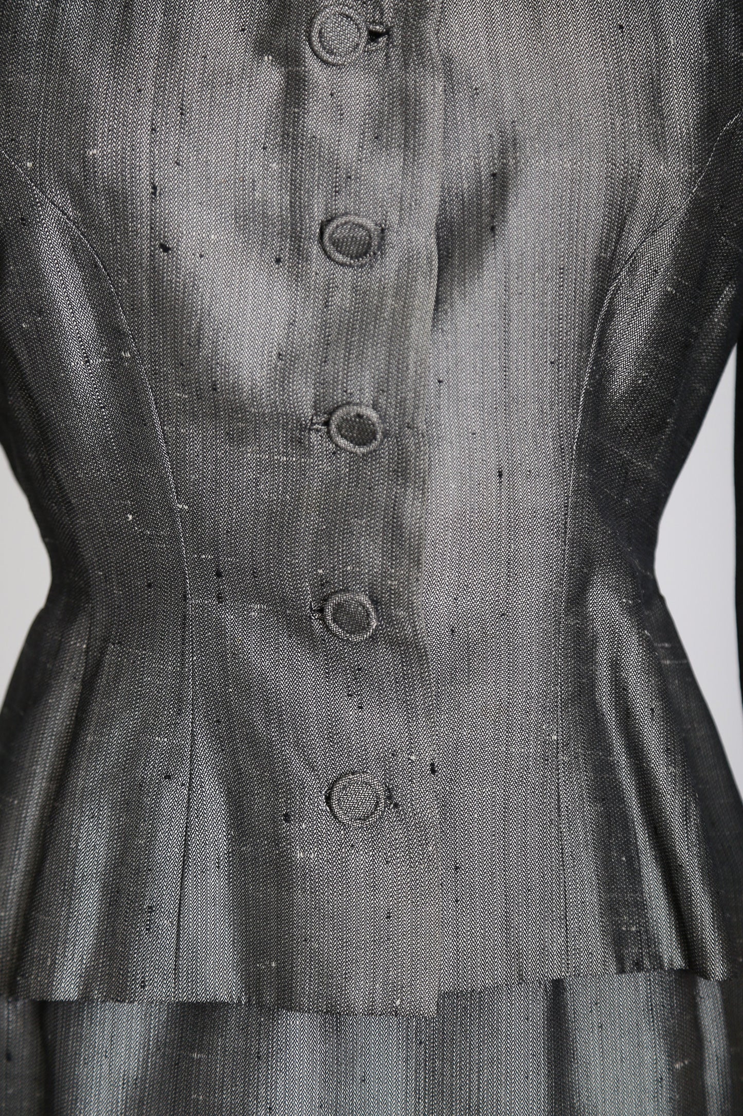 Vintage 1940s silver dress 2pc suit