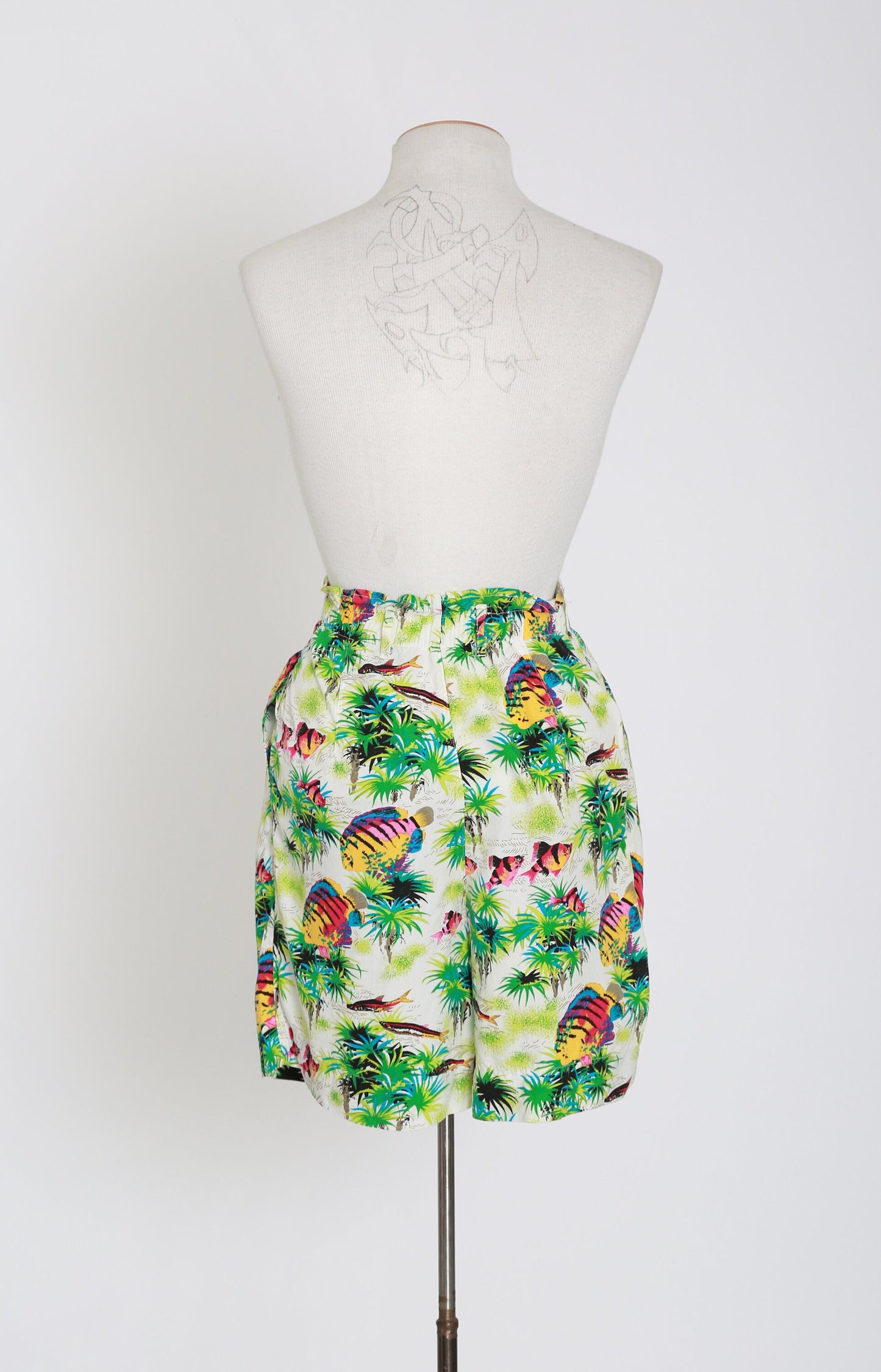 GAP Tropical shirts | Vintage 90s GAP tropical fish rayon shorts