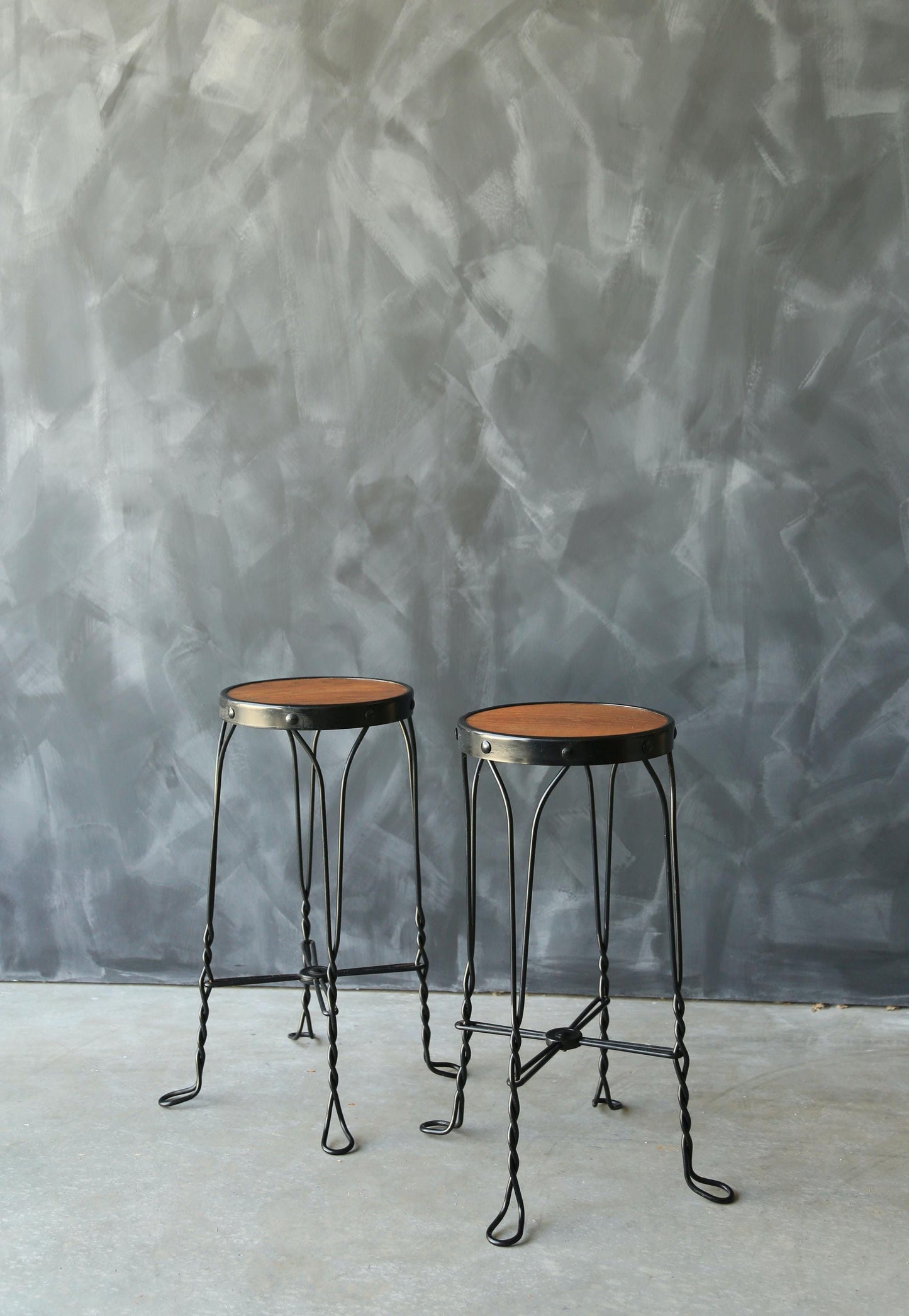 Antique Cafe metal stools