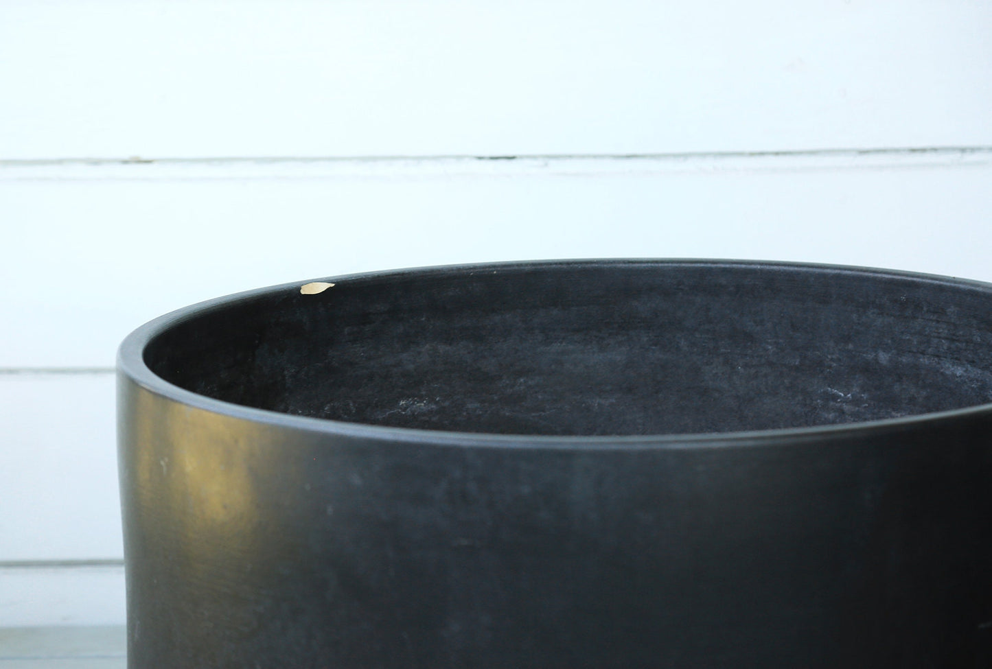 Gainey C-24 Matte Black planter | Vintage Large black Gainey Ceramic La Verne CALIF Planter
