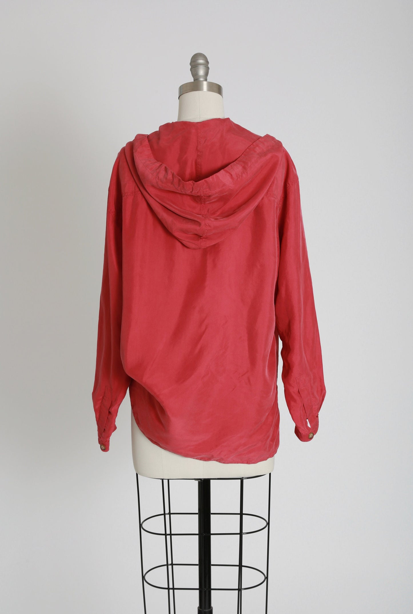 90s silk hoodie jacket