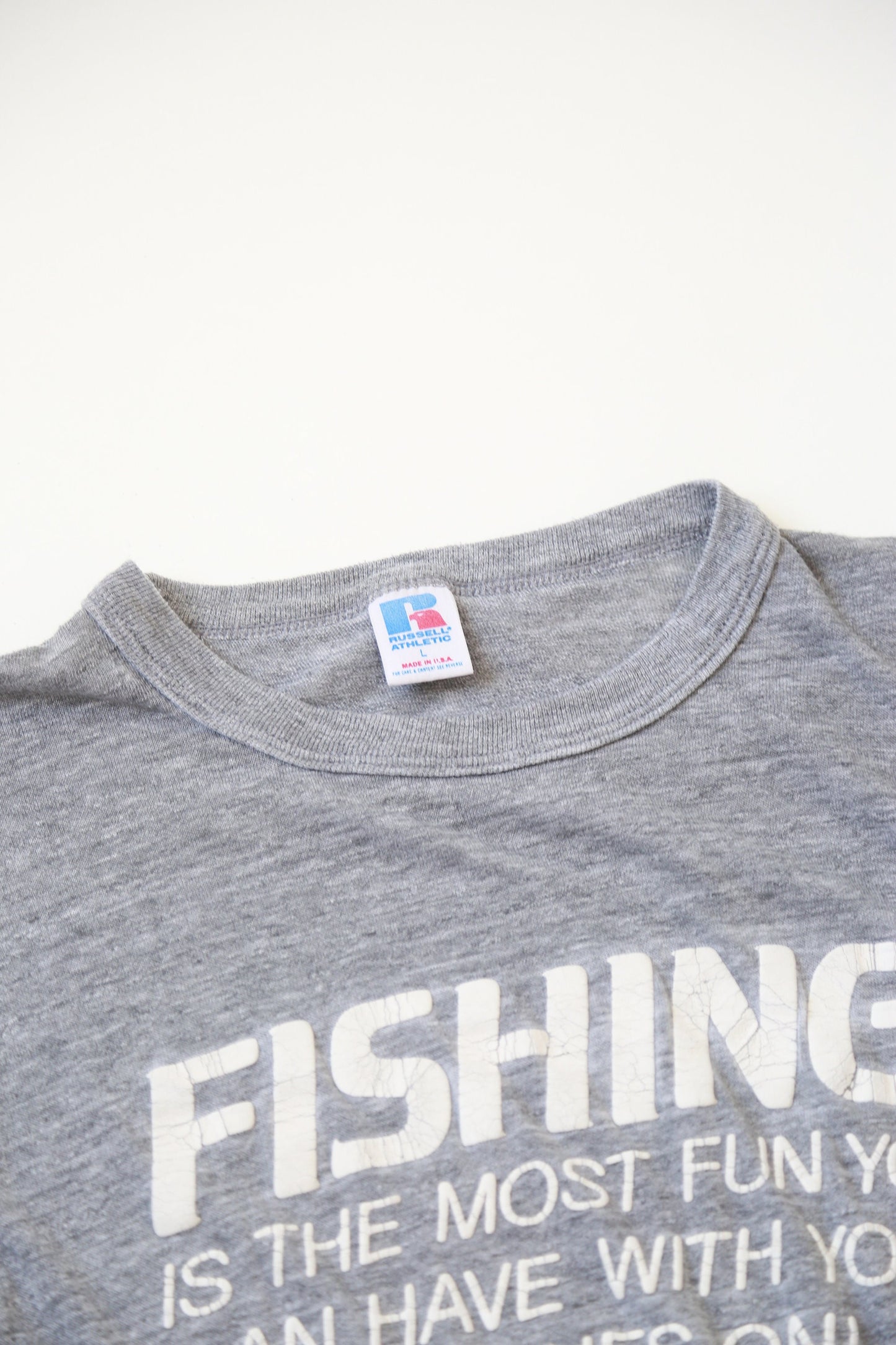 Vintage 70s paper thin Fishing T-Shirt | funny fishing shirt
