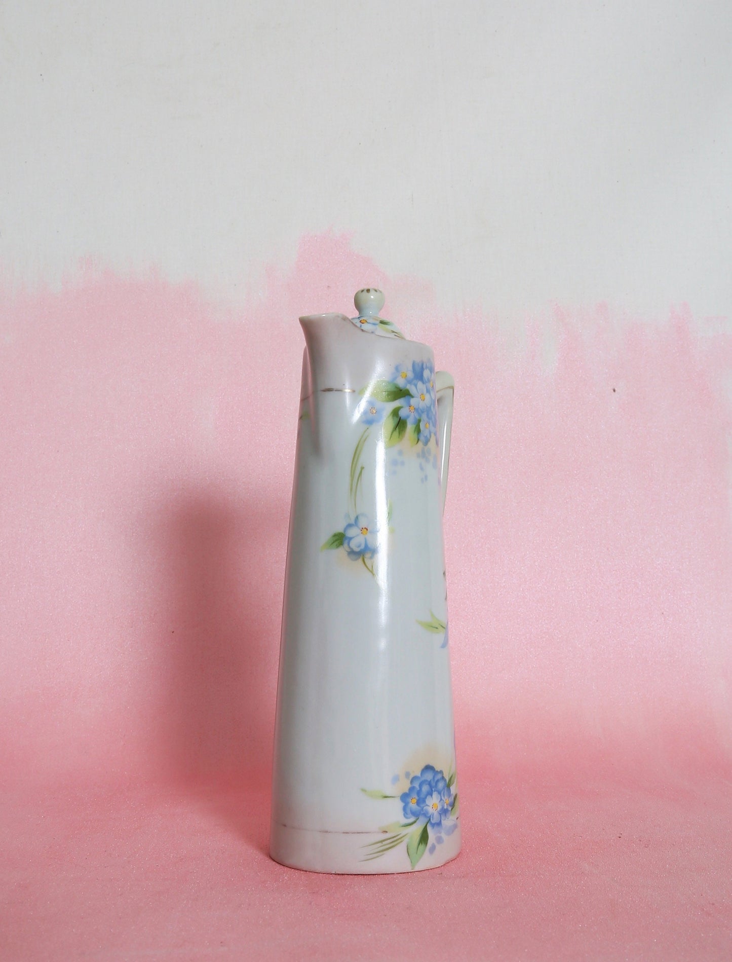 Vintage Nippon studio hand painted chocolate pot | Nippon floral painted tea coffee pot pitcher
