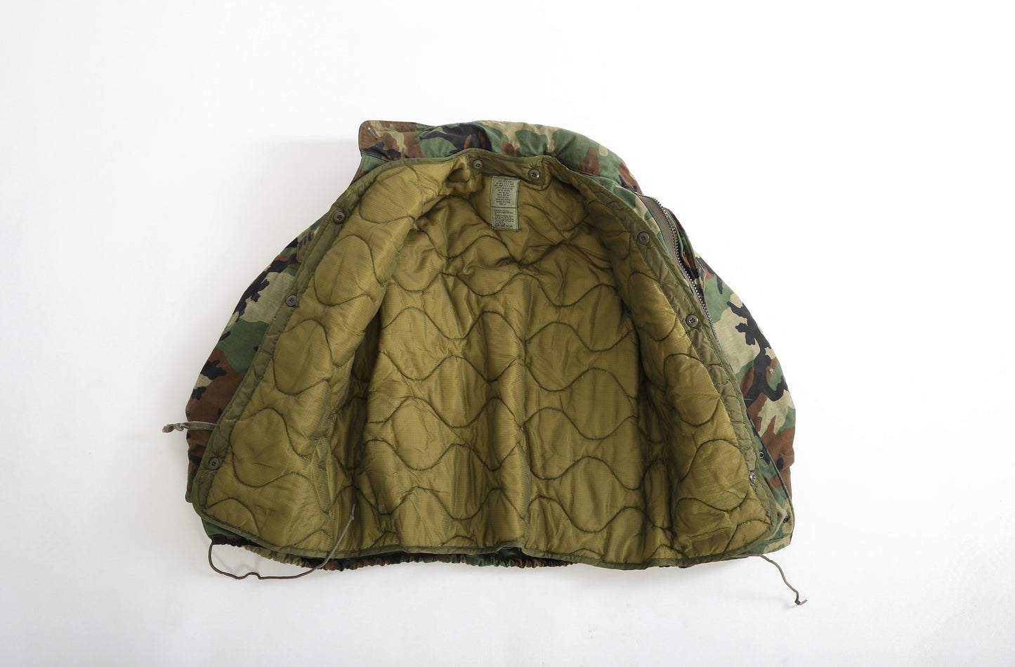 Vintage Military issue camo cold weather jacket | US Air force camo felid jacket