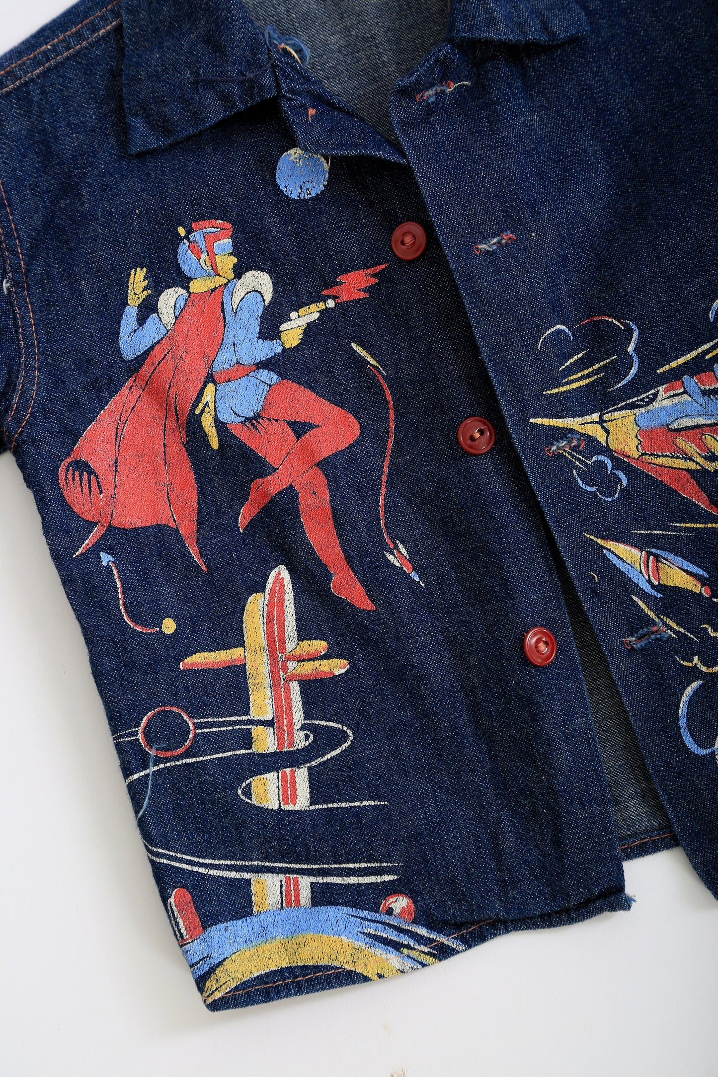 Vintage 50s kids Erwin selvedge denim space age jean jacket