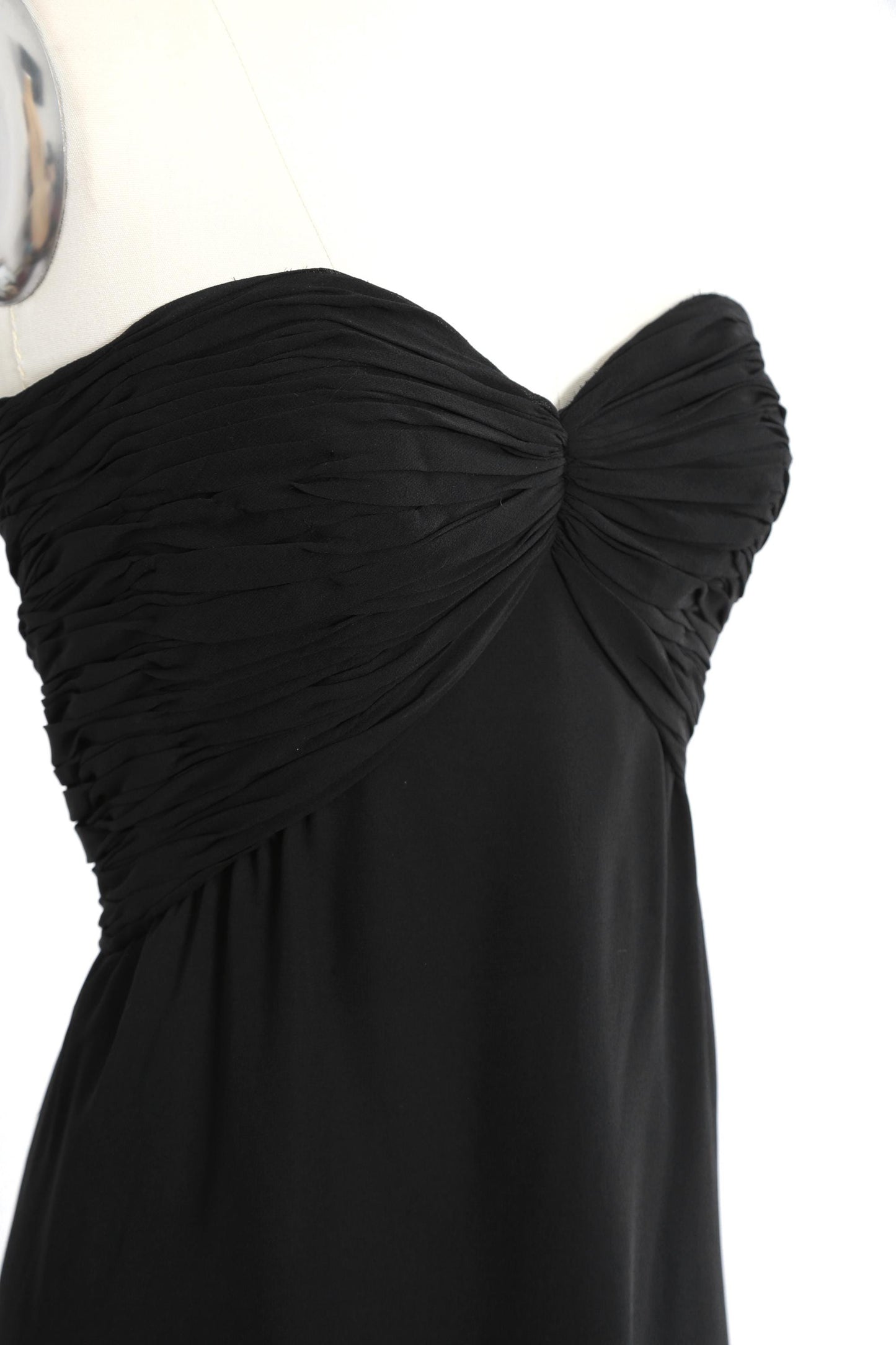 Oscar de la Renta silk dress | Vintage 90s Oscar de la Renta black silk high low cocktail dress