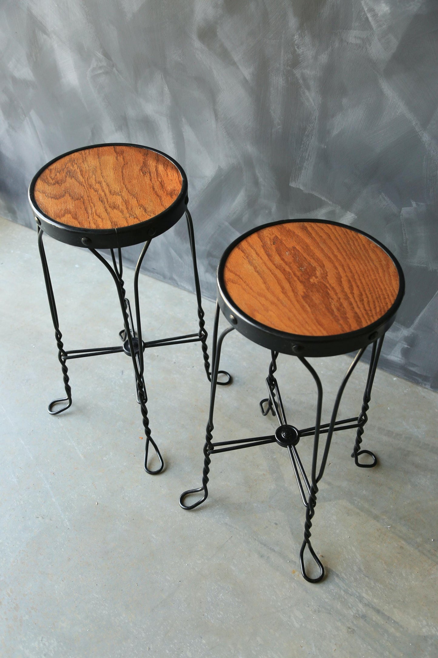 Antique Cafe metal stools