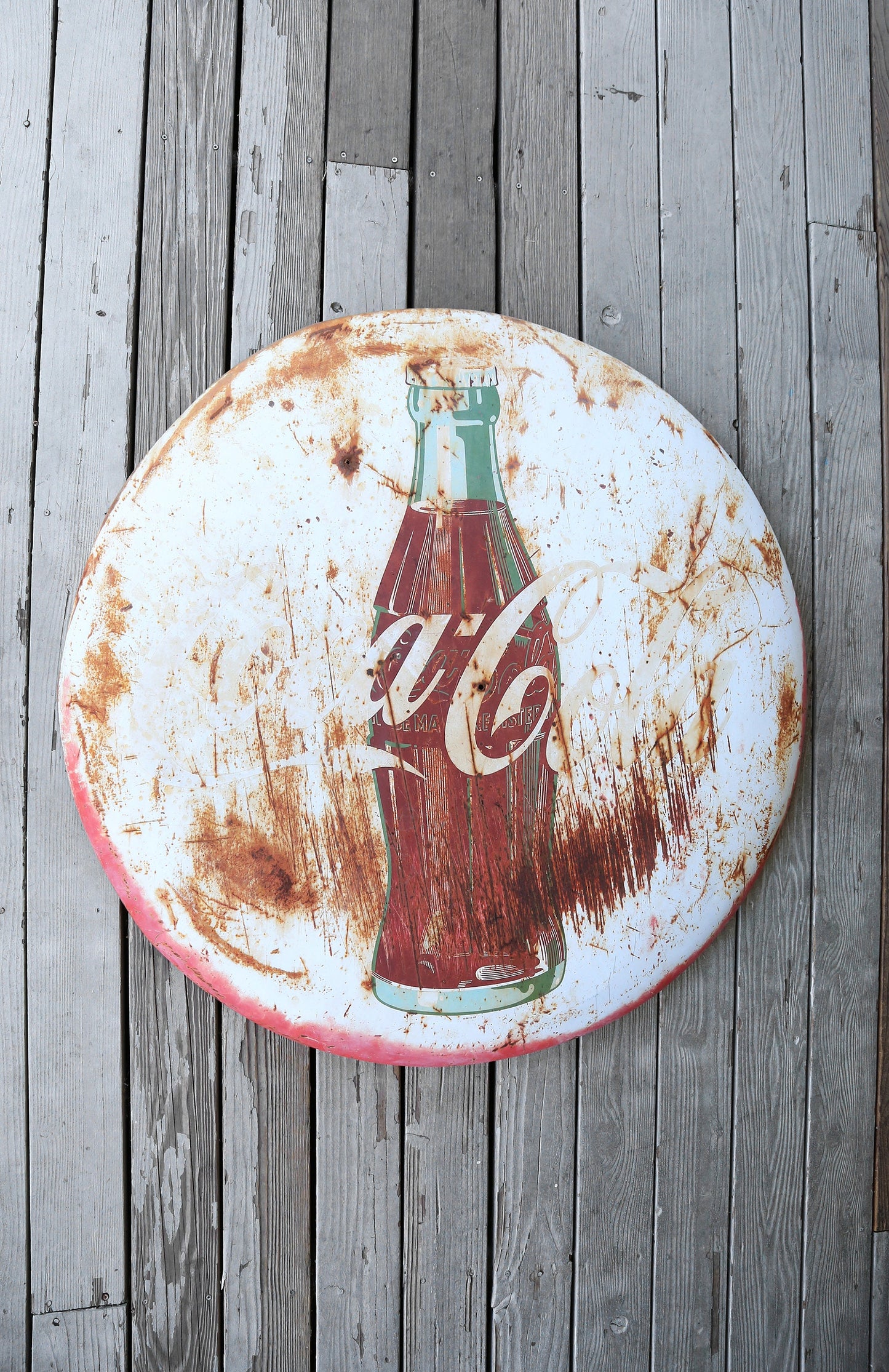 Vintage 1950s COCA COLA button sign