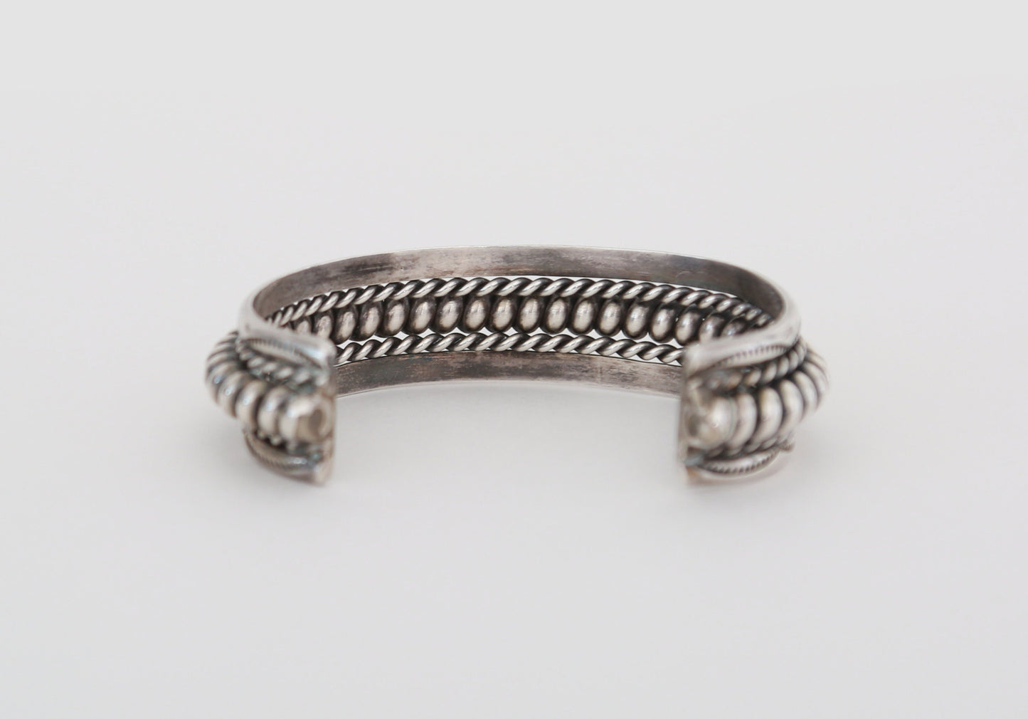 Vintage Navajo TAHE sterling silver signed cuff bracelet 56g
