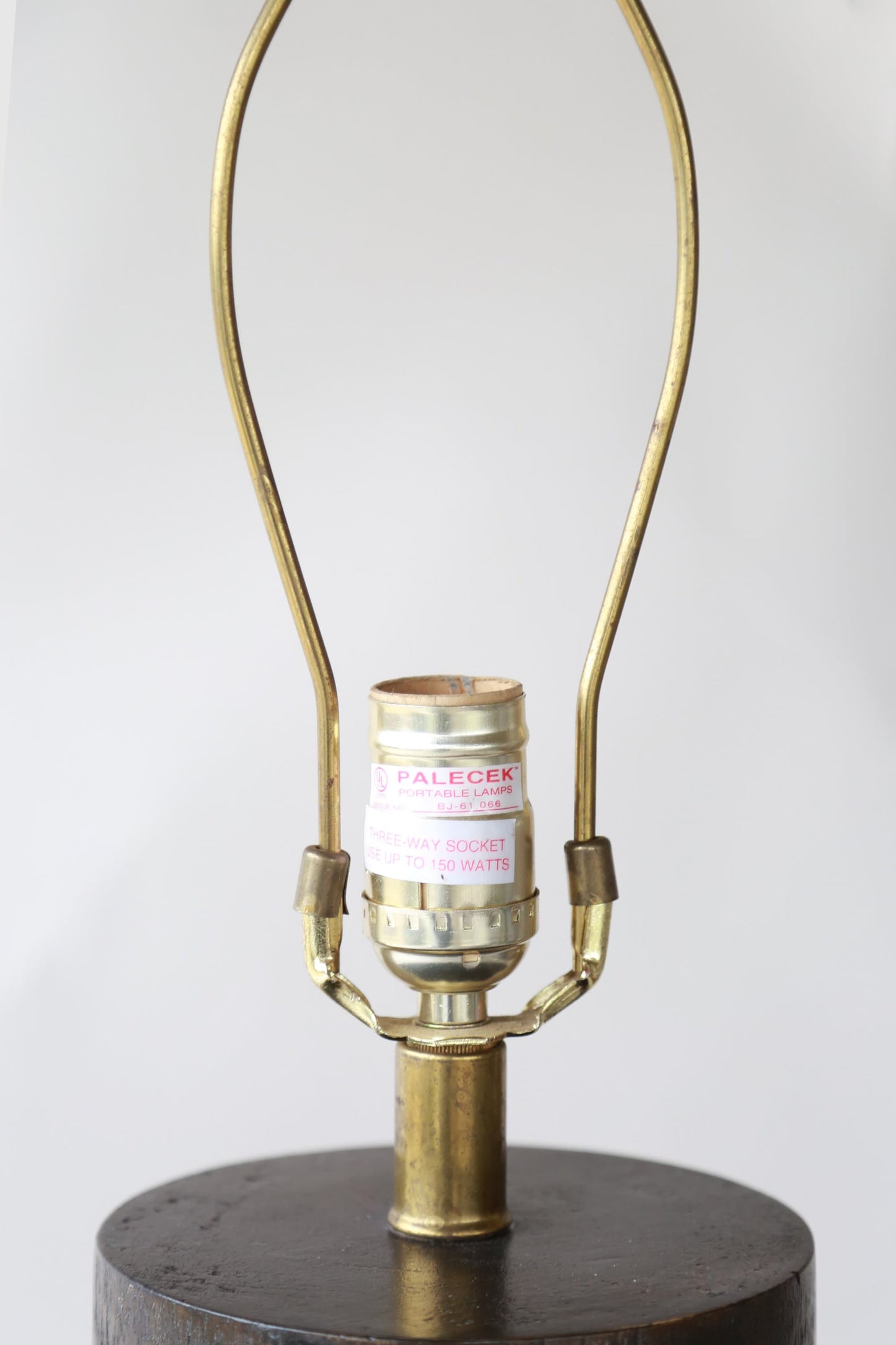 PALECEK cylinder wood lamp | vintage Palecek Mid century modern lamp