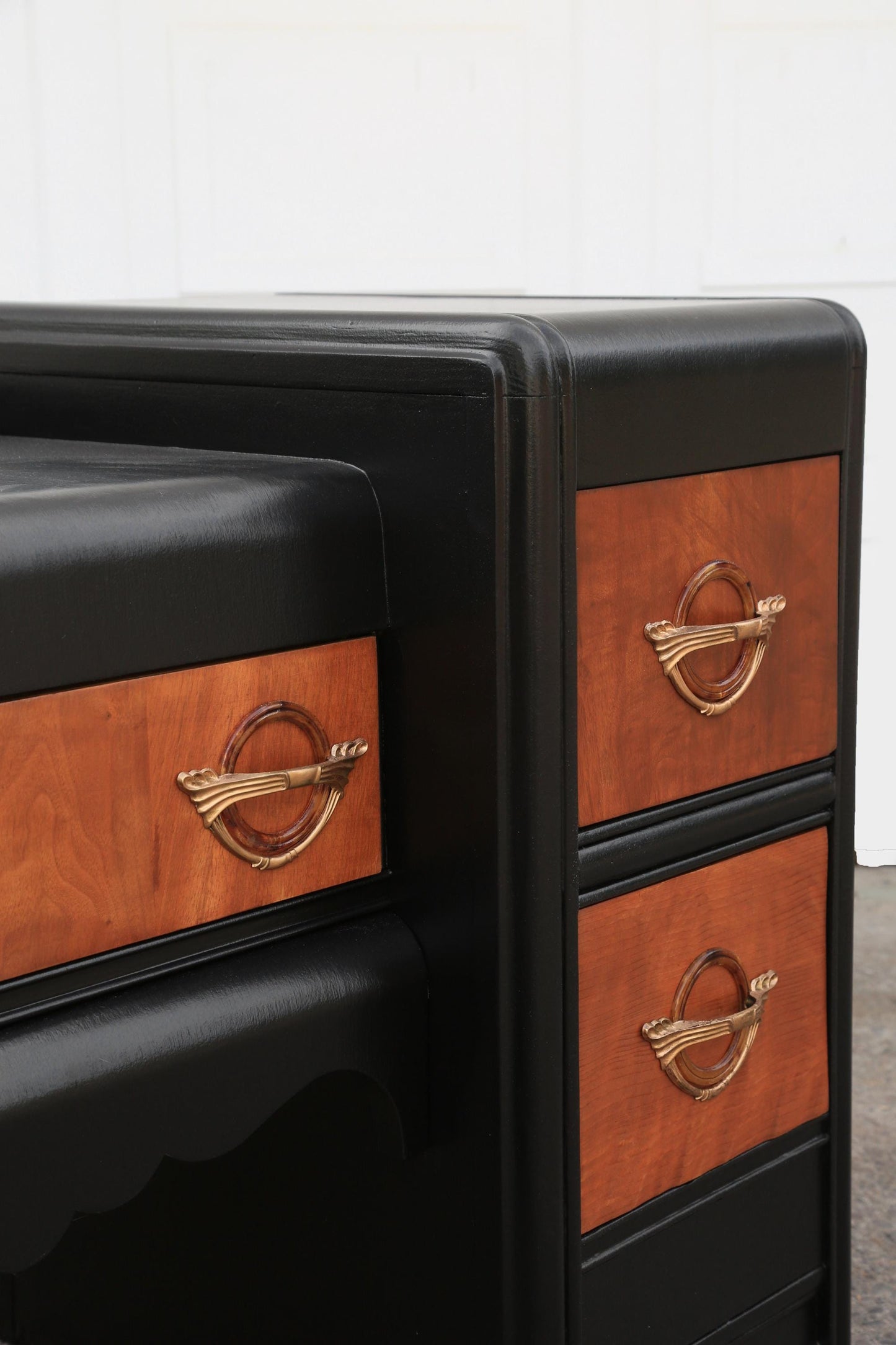 SOLD / SOLD / SOLD Antique Vintage 1930s Waterfall Vanity refinished