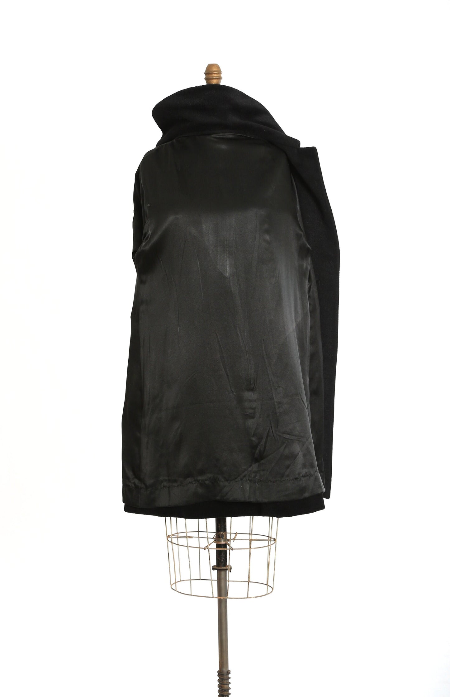 Vintage 50s black mohair wool coat