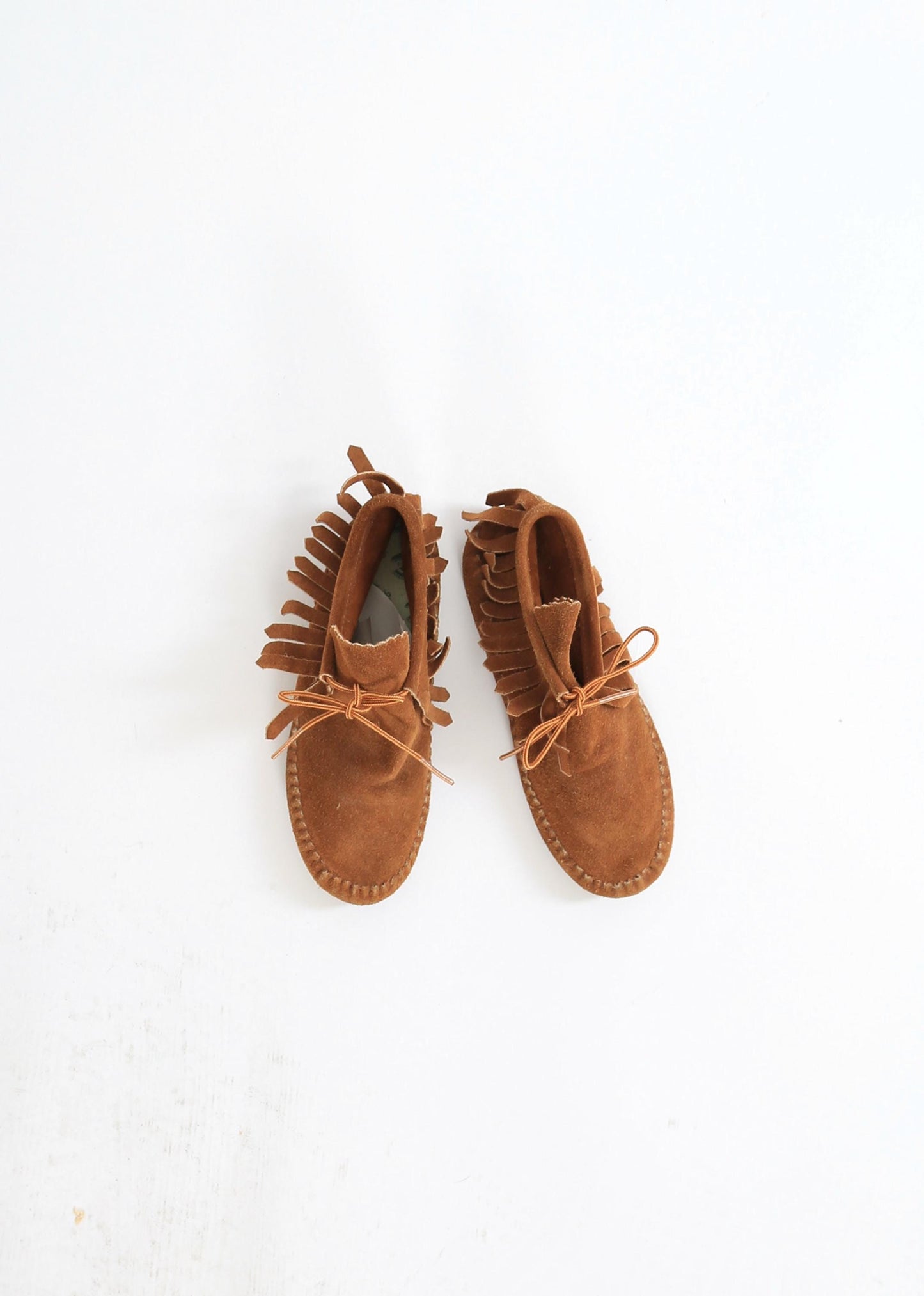 Vintage 70s Taos brown leather moccasins women's size 7