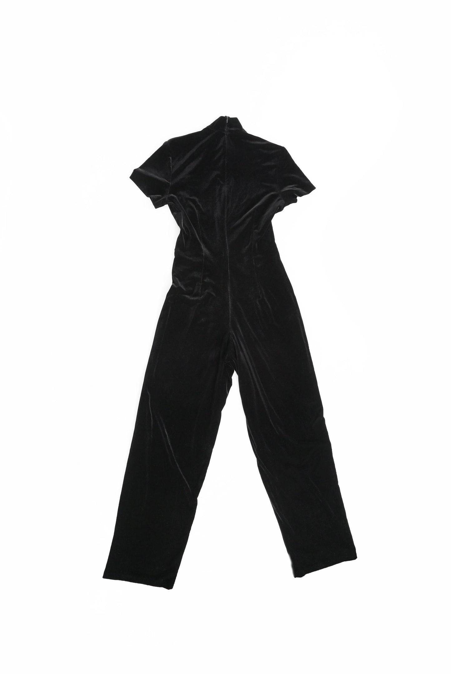 Y2K black velvet jumpsuit