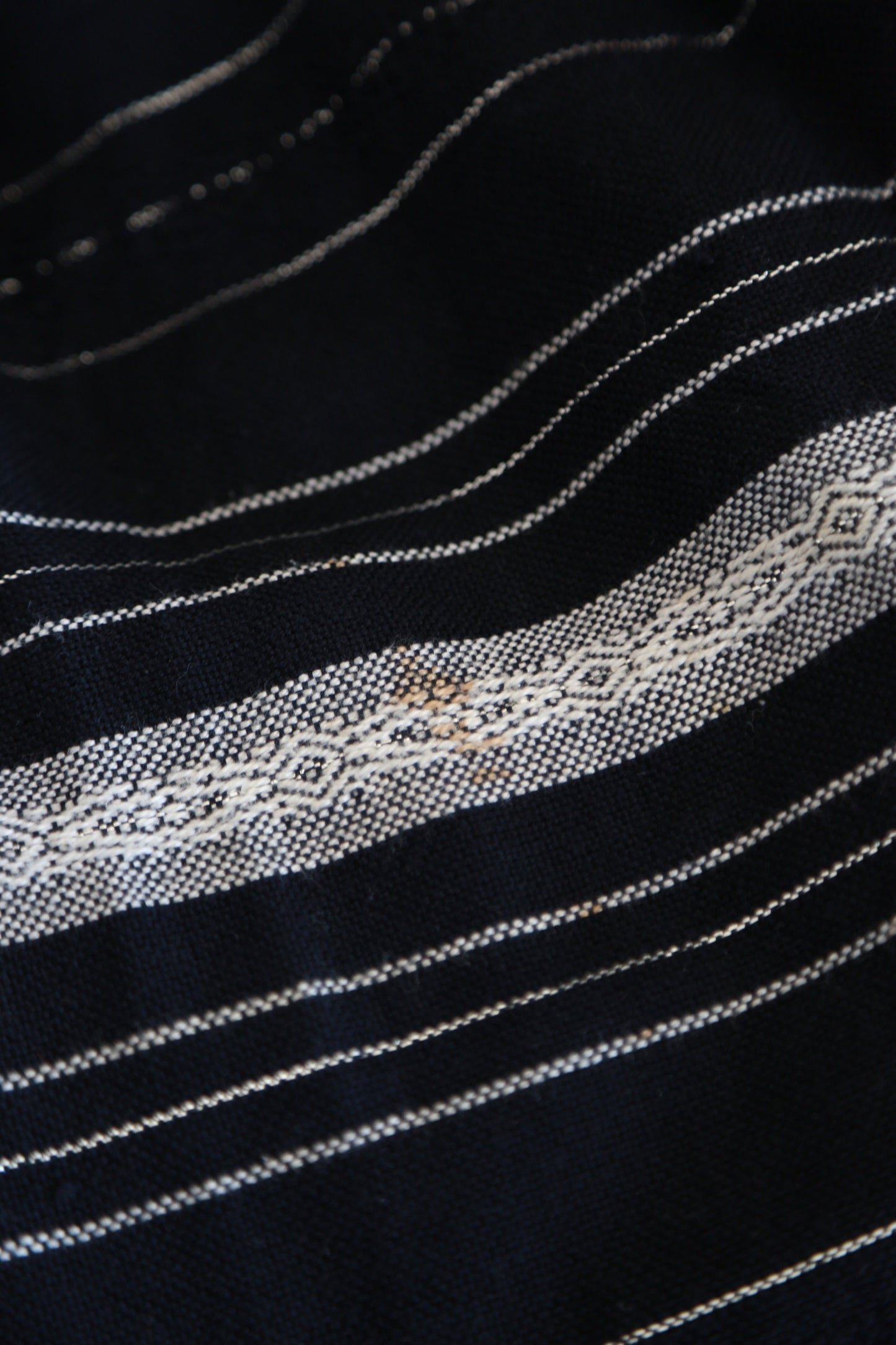 40s Serape skirt | vintage 1940s black woven Mexican skirt