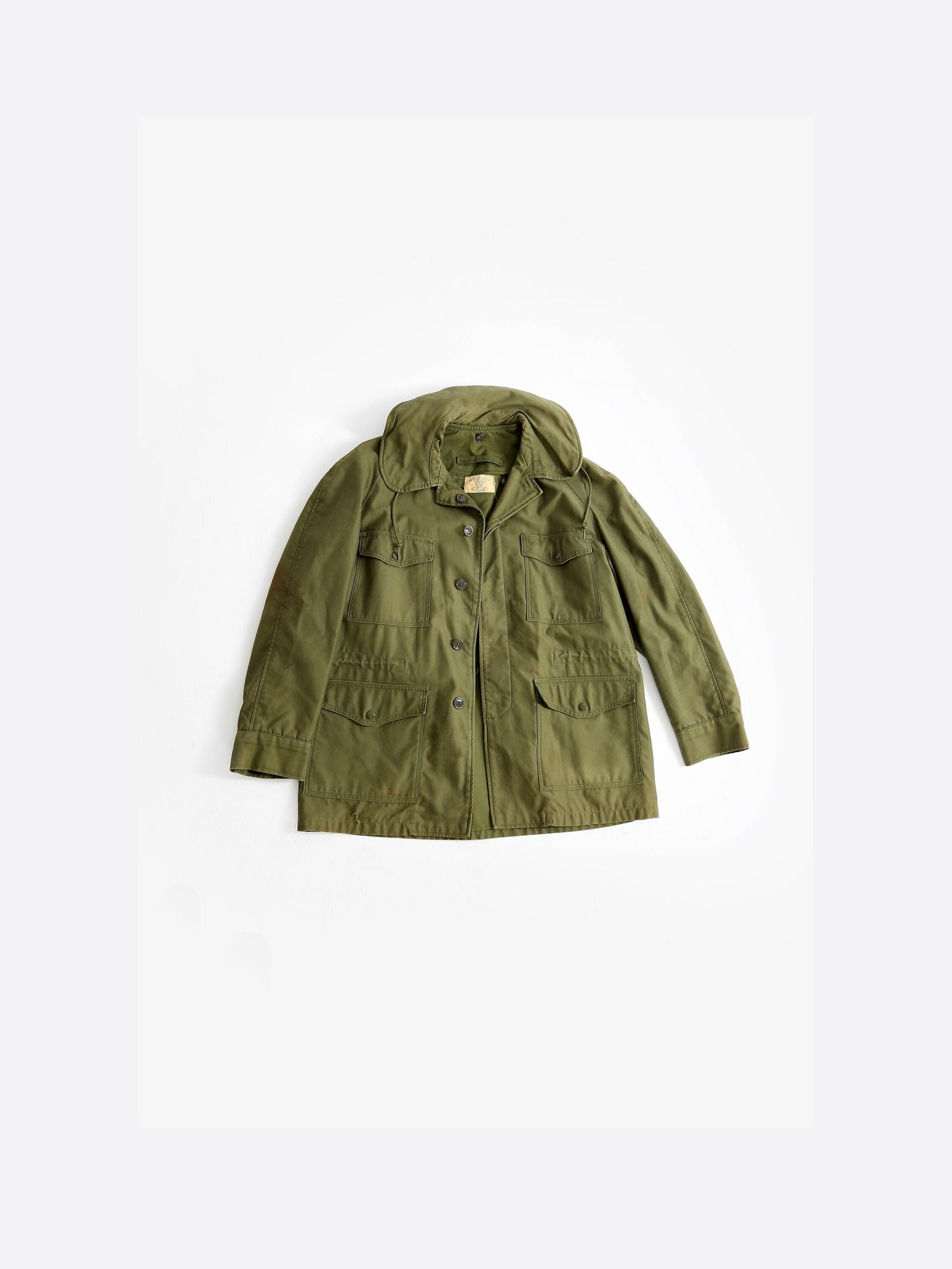 Vietnam Era M 65 Military issue US Army green hooded jacket | OG - 107 Jonny Ownbey Co 1962