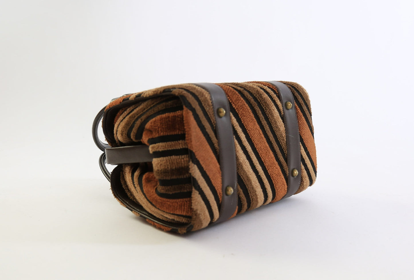 Lewis striped purse | Vintage 60s Lewis striped velvet velour purse