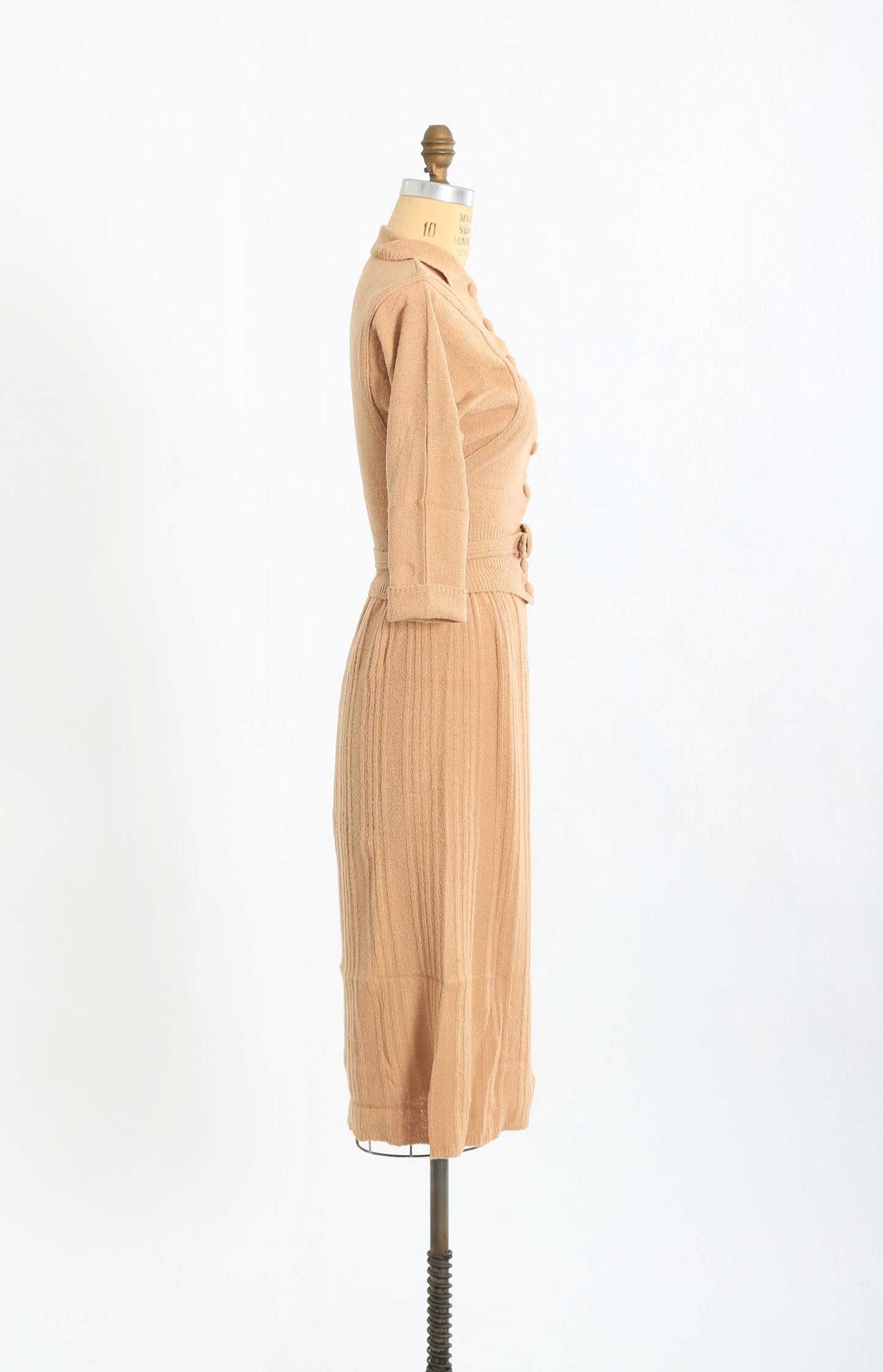 40s Lofties brown knit wool set | Vintage 1940s Deadstock Lofties knit wool 2pc set
