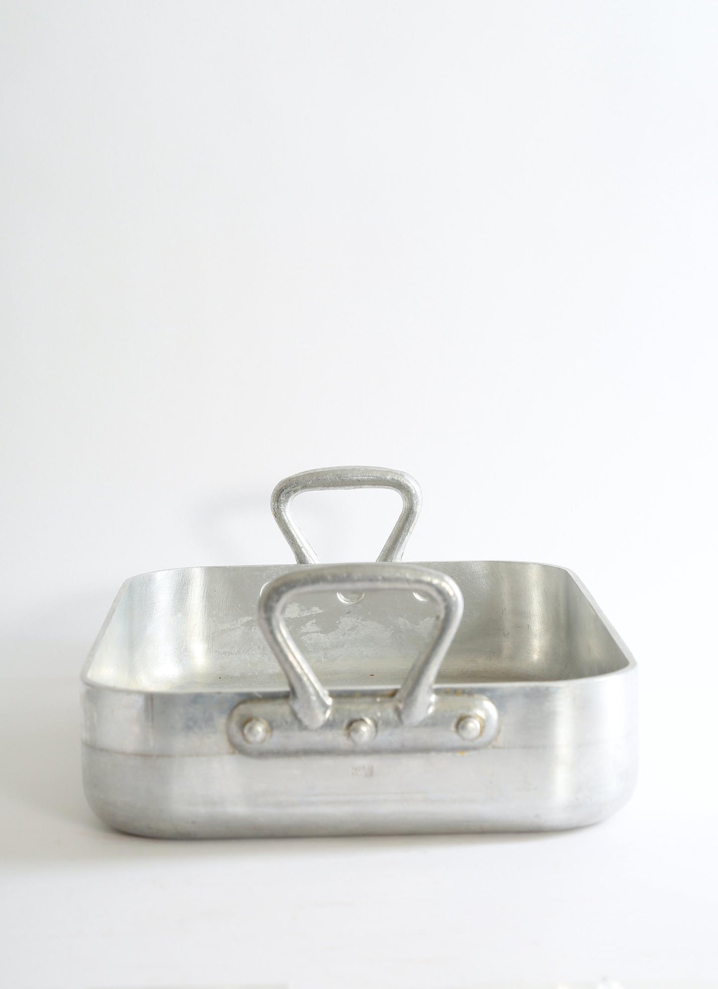 Vintage French aluminum roasting pan