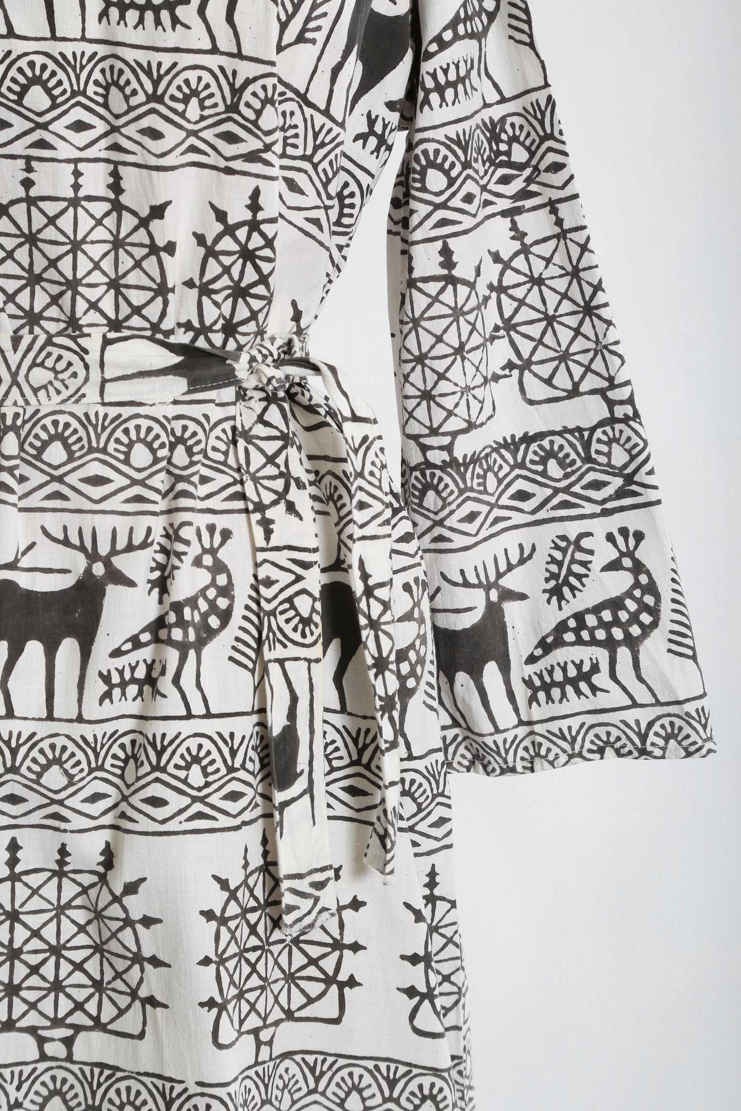 Vintage 70s novelty print maxi dress | 1970s woodland creatures block cotton block print maxi dress