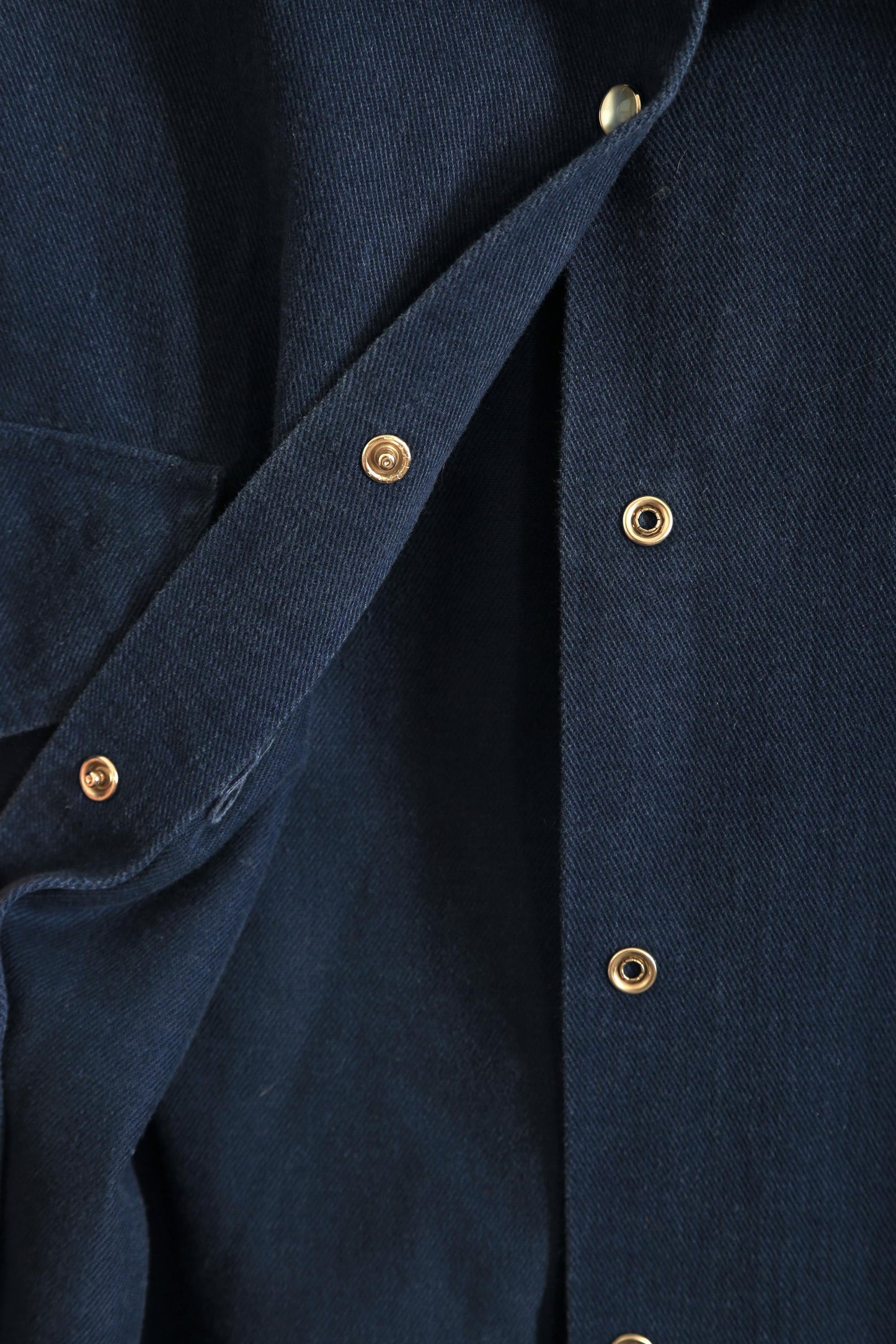 70s Men's Blue cotton Western Shirt Jacket