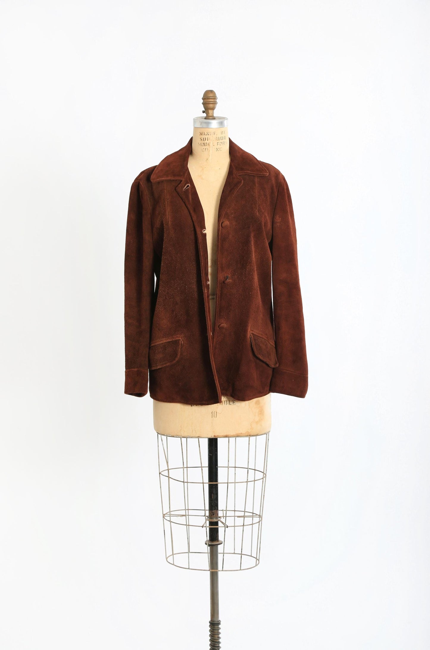 50s Brown suede leather jacket