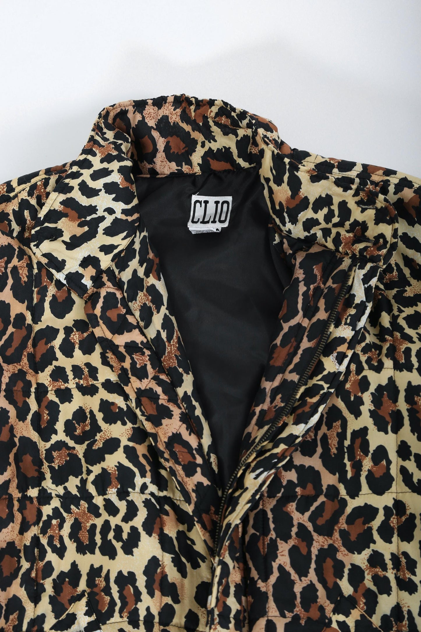 90s oversized leopard print jacket | Vintage 1990s Deadstock leopard print silk jacket