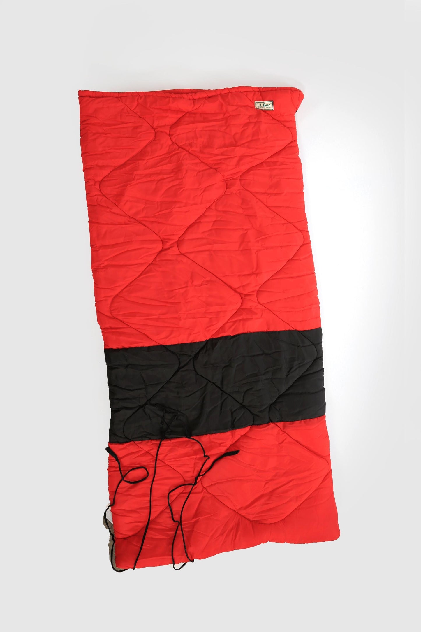 Vintage L.L. bean Red + Black Polar sleeping bag