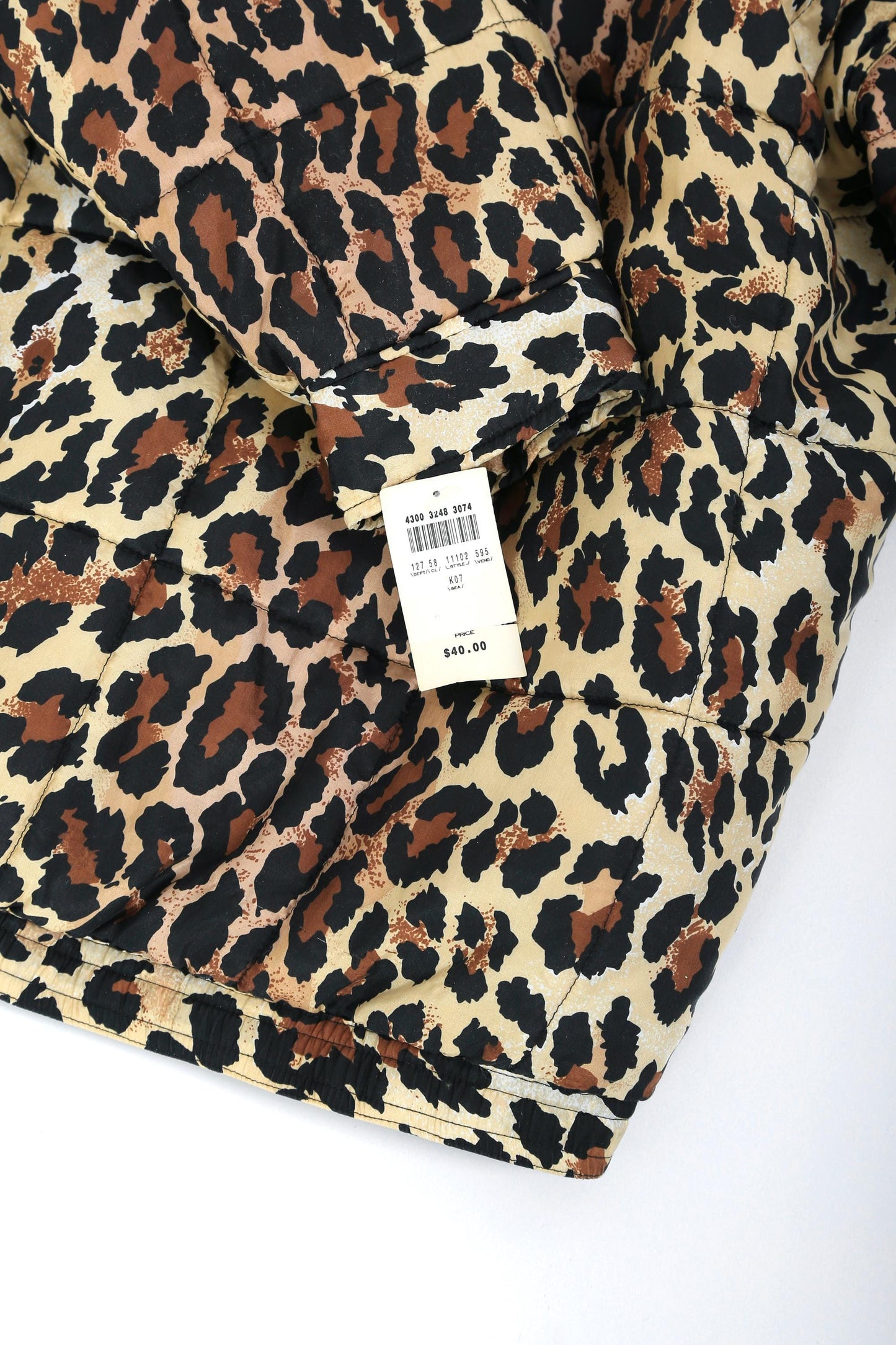 90s oversized leopard print jacket | Vintage 1990s Deadstock leopard print silk jacket