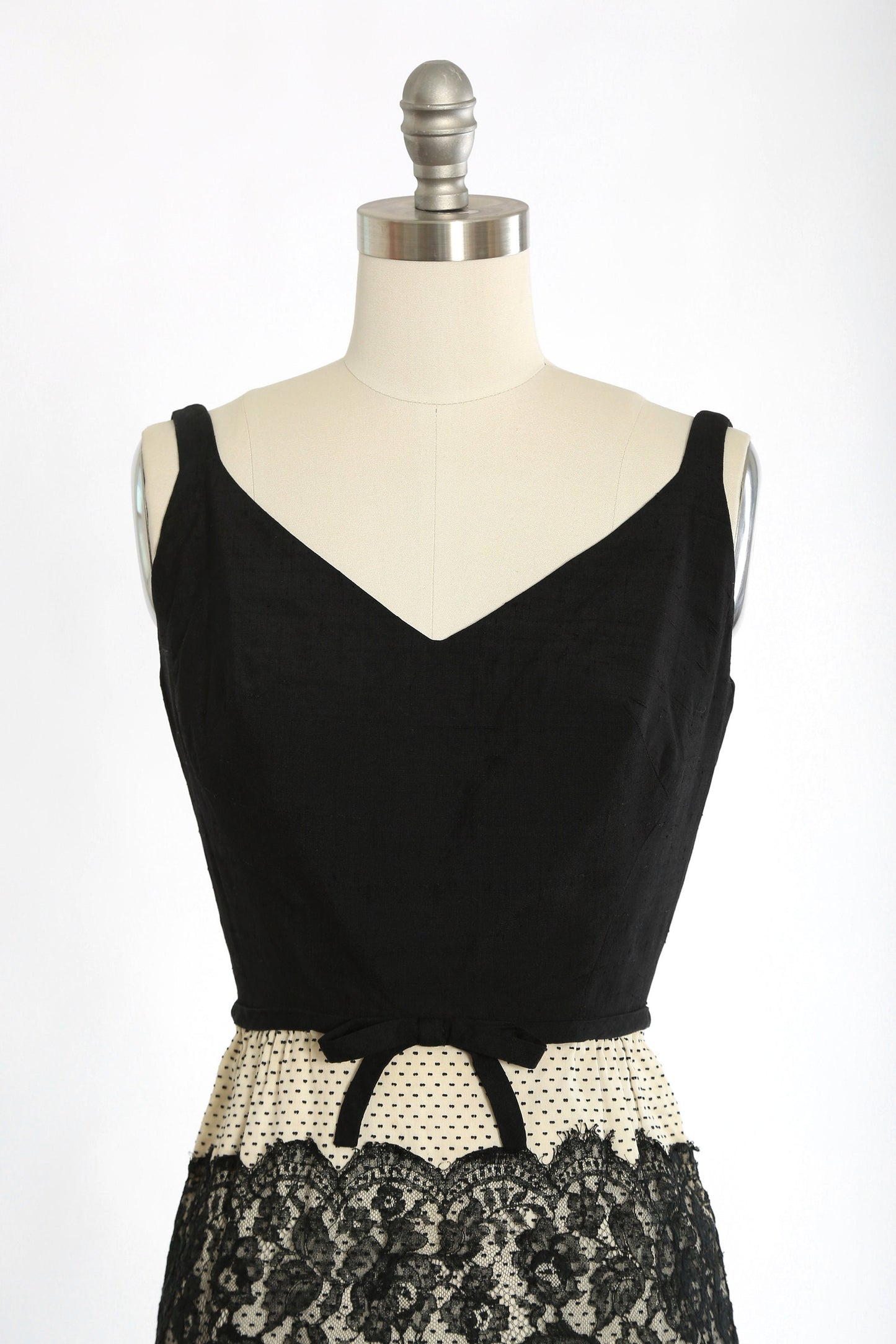 Vintage 60s Swiss dot lace dress | 1960s Harou lace dot cocktail dress