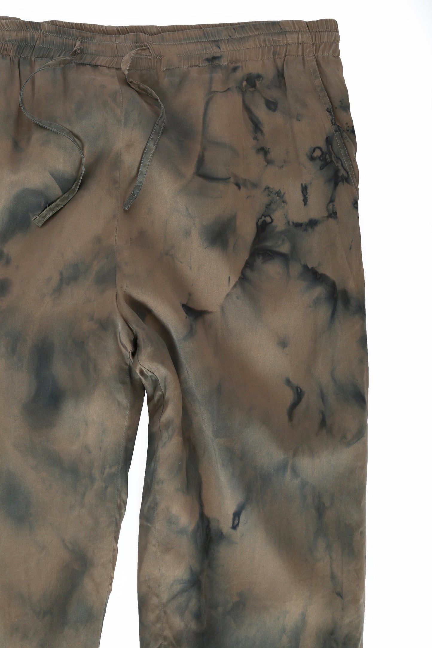 90s ice dyed silk joggers | Vintage dyed dye silk pants